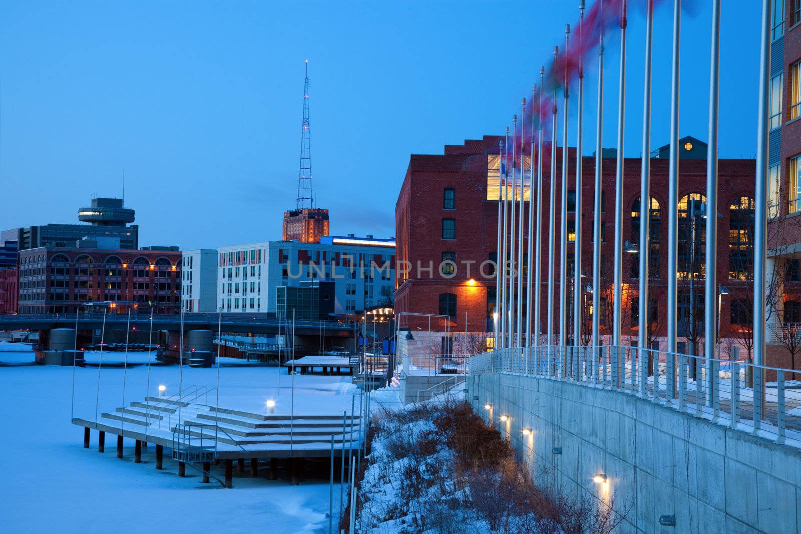 Blue morning in  Milwaukee, Wisconsin. 