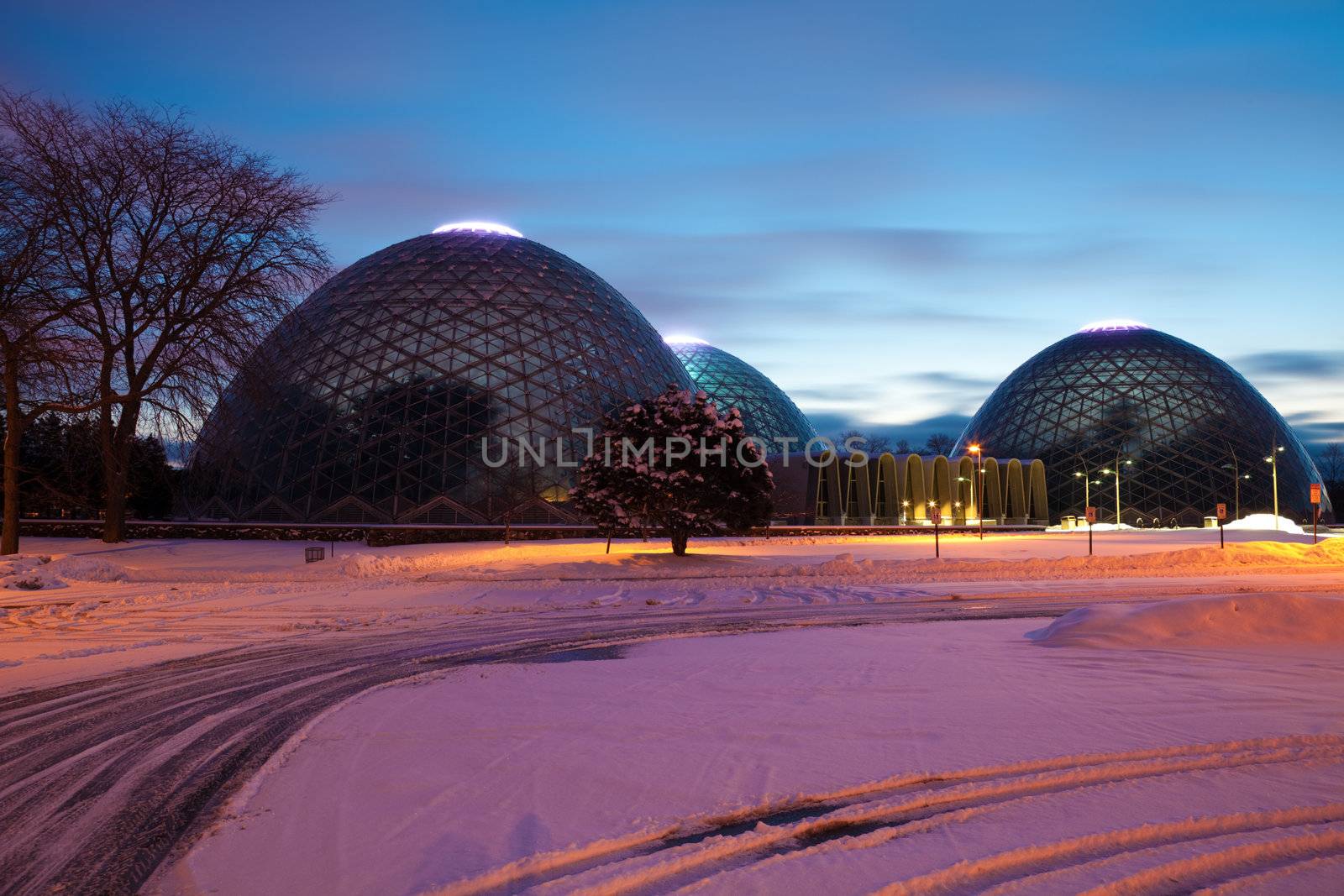 Domes of a Botanic Garden in Milwaukee; Wisconsin. by benkrut