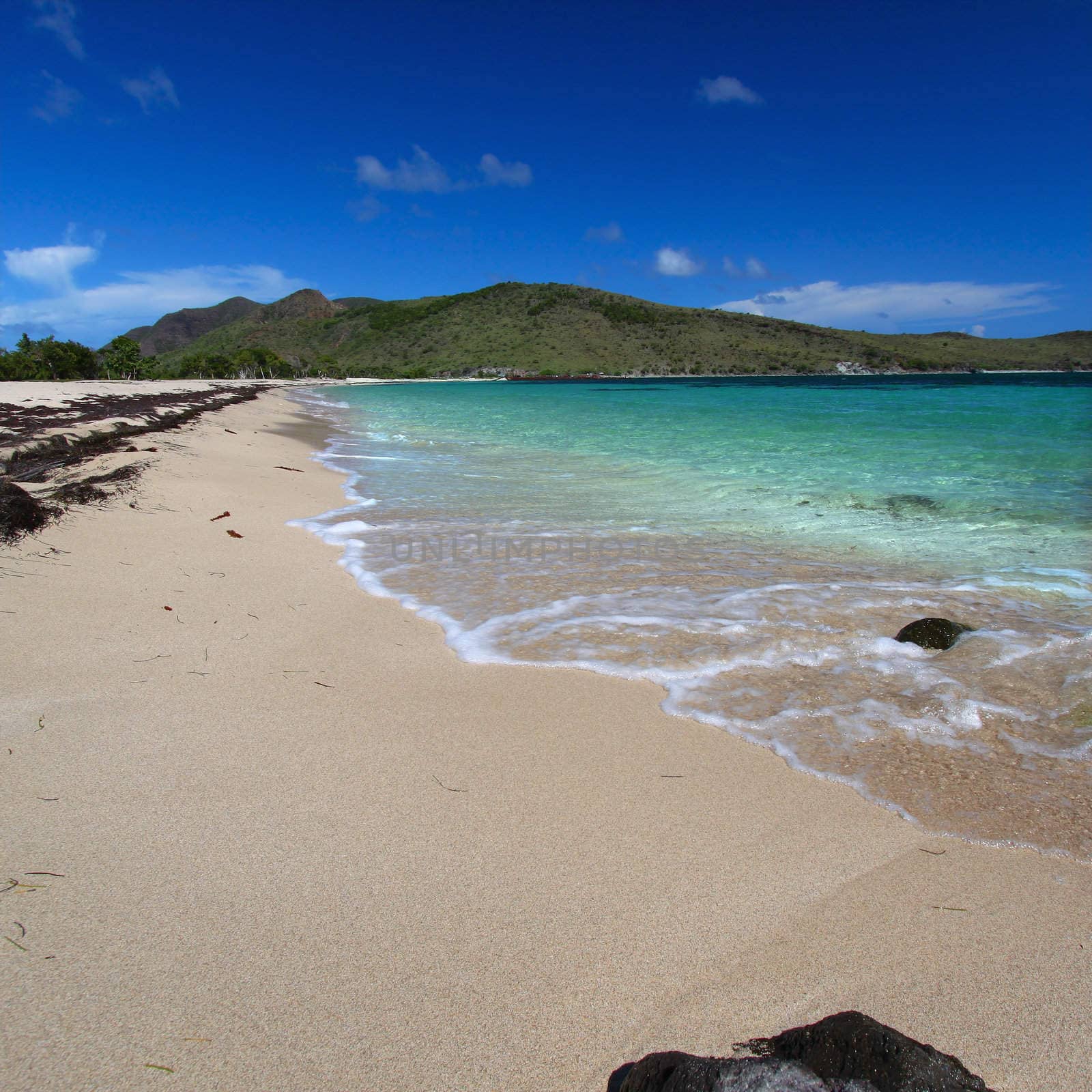 Beautiful beach on Saint Kitts by Wirepec