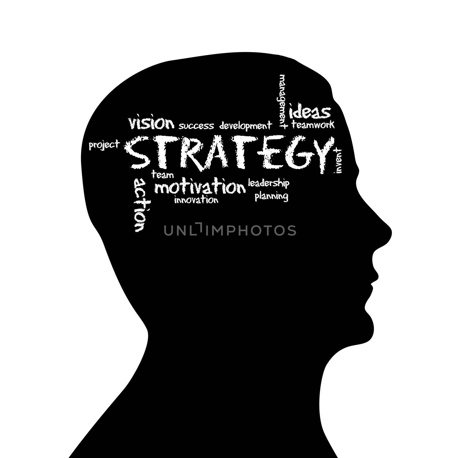 Silhouette head - Strategy by kbuntu