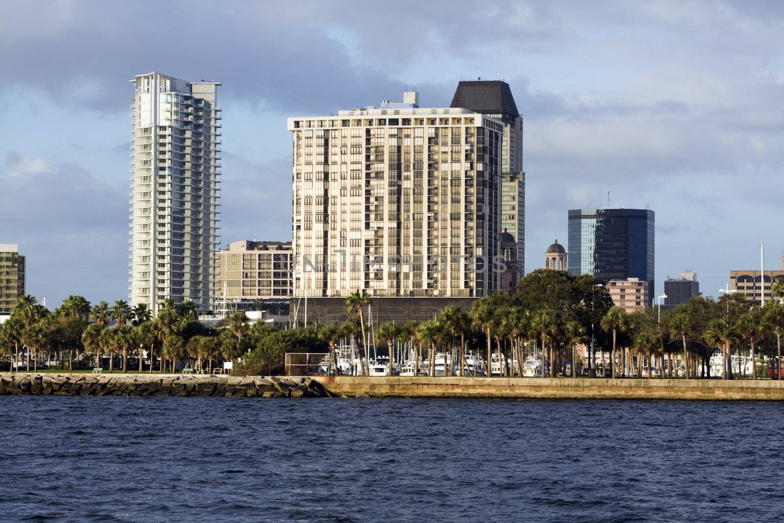 St. Petersburg, Florida - apartments buildings by the water.