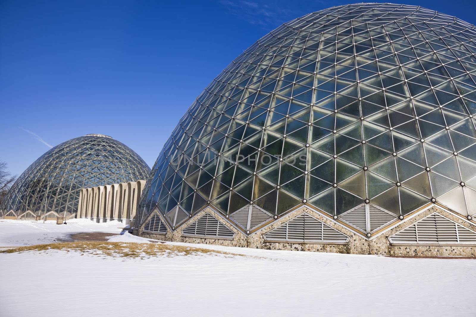 Domes of a Botanic Garden in Milwaukee, Wisconsin.