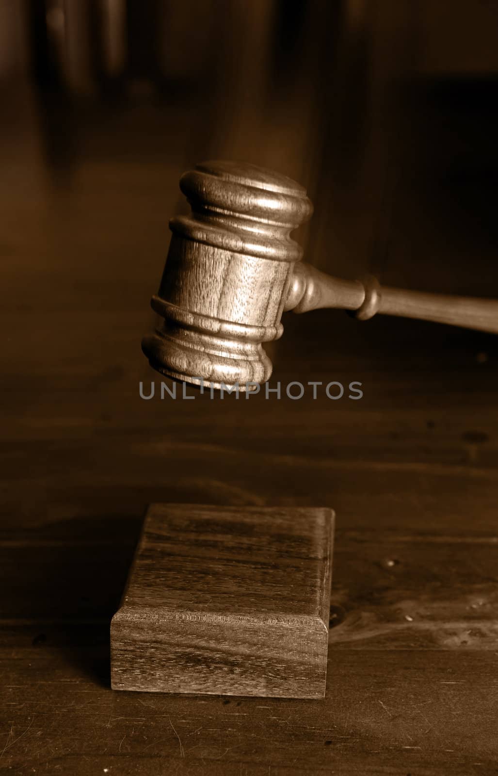 judges gavel  coming down and hitting the block gavel blurred for movement