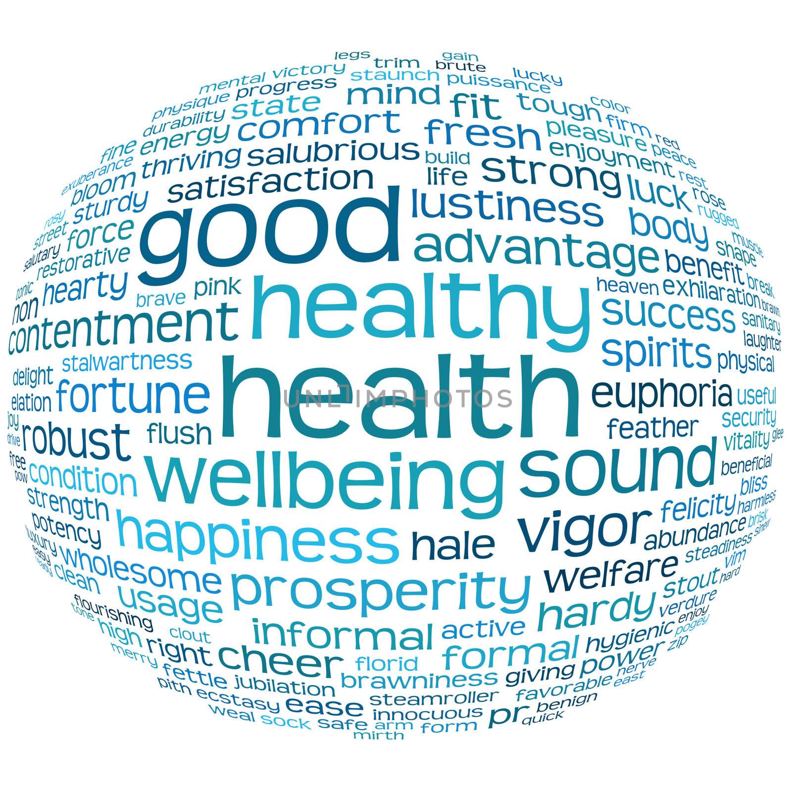 good health and wellbeing tag or word cloud