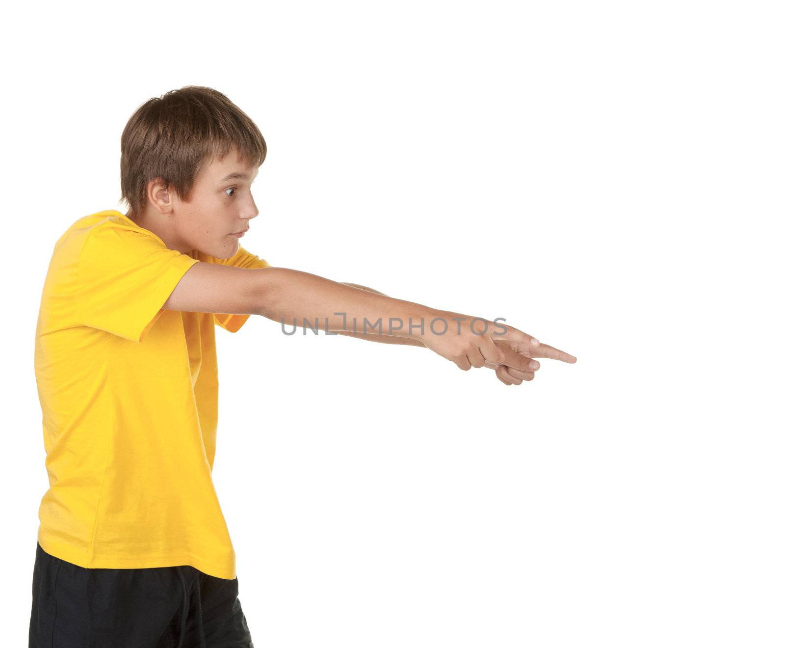 boy pointing to copyspace by clearviewstock