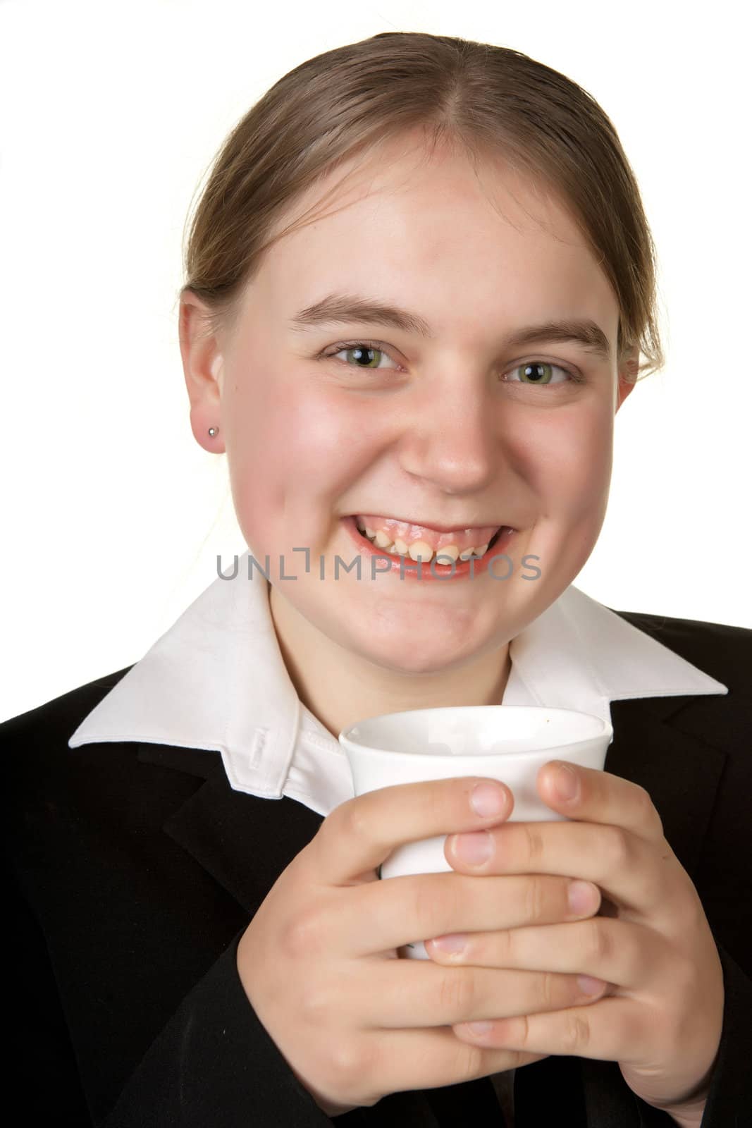 young business woman with coffee  by clearviewstock