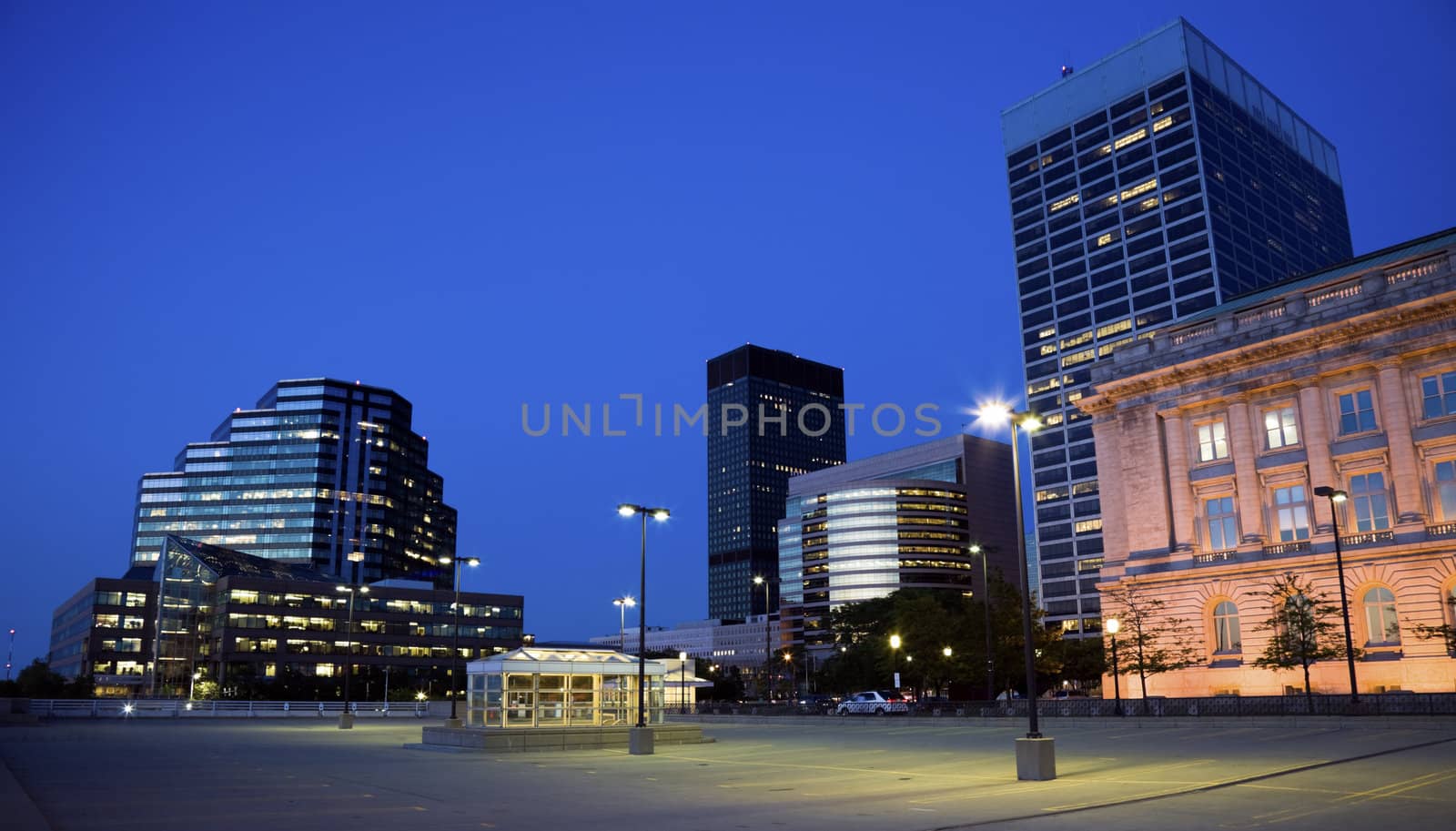 Cleveland buildings - seen late evening.