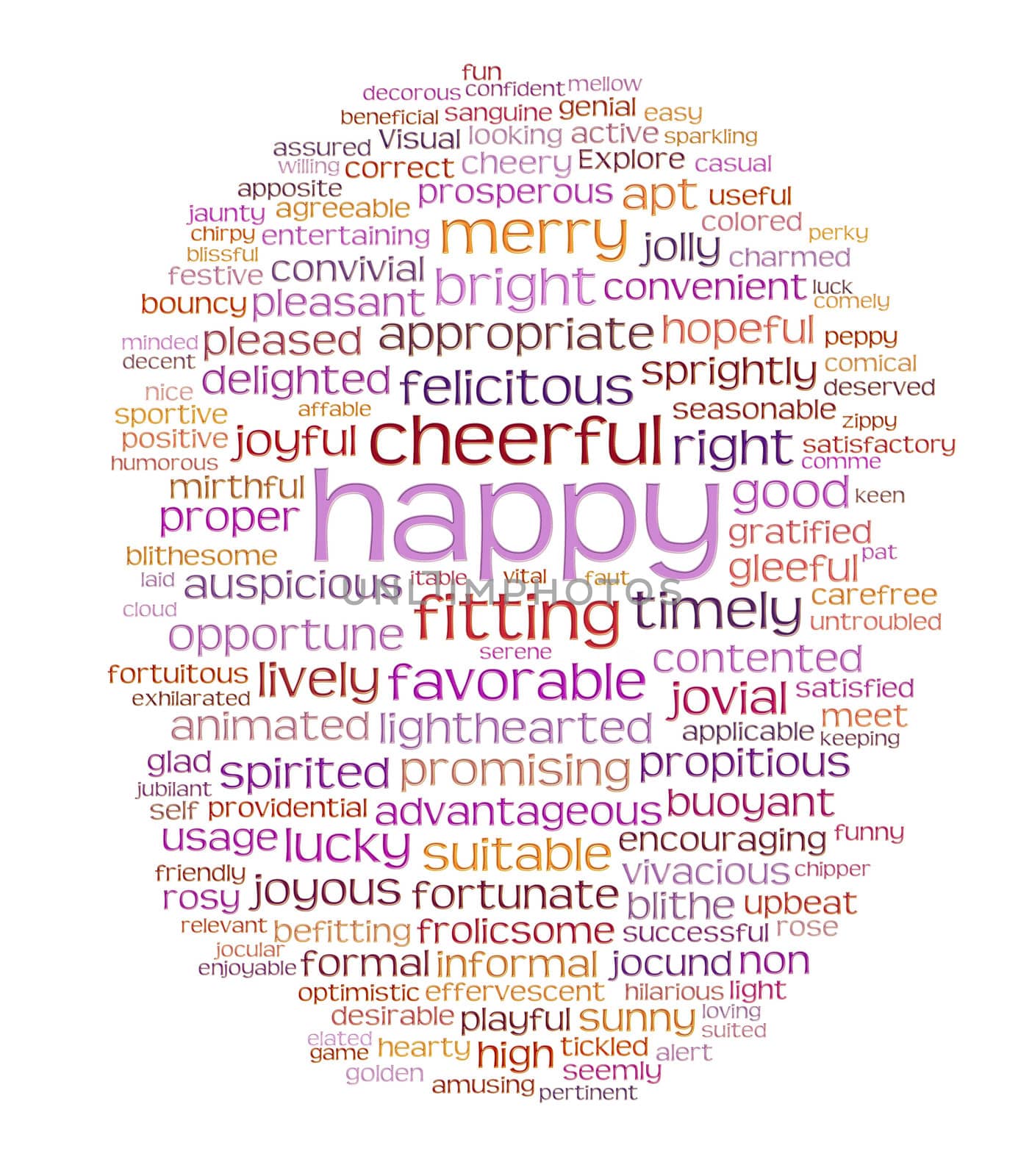 happy cheerful word cloud by clearviewstock