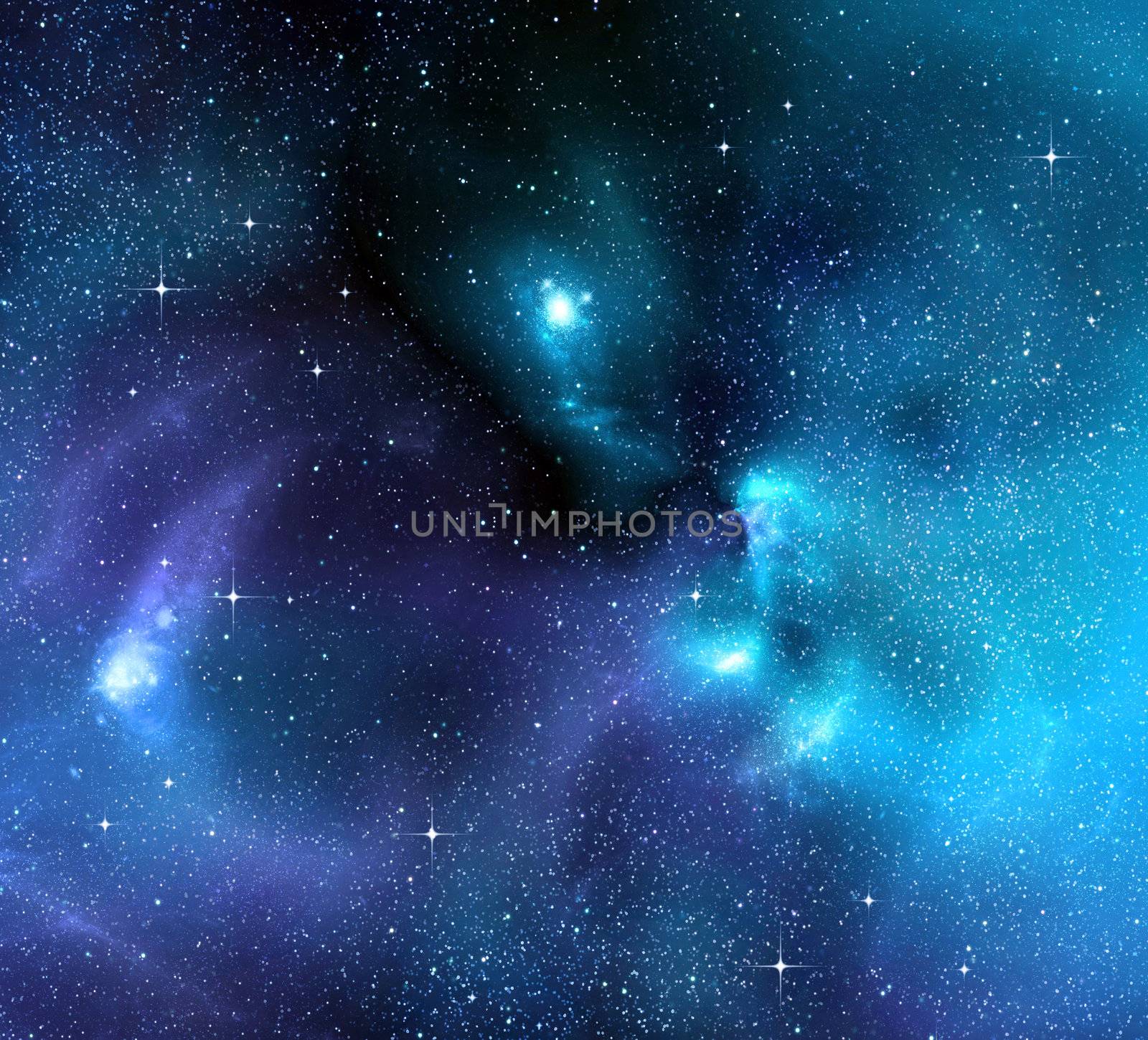 starry background of stars and  nebulas in deep outer space