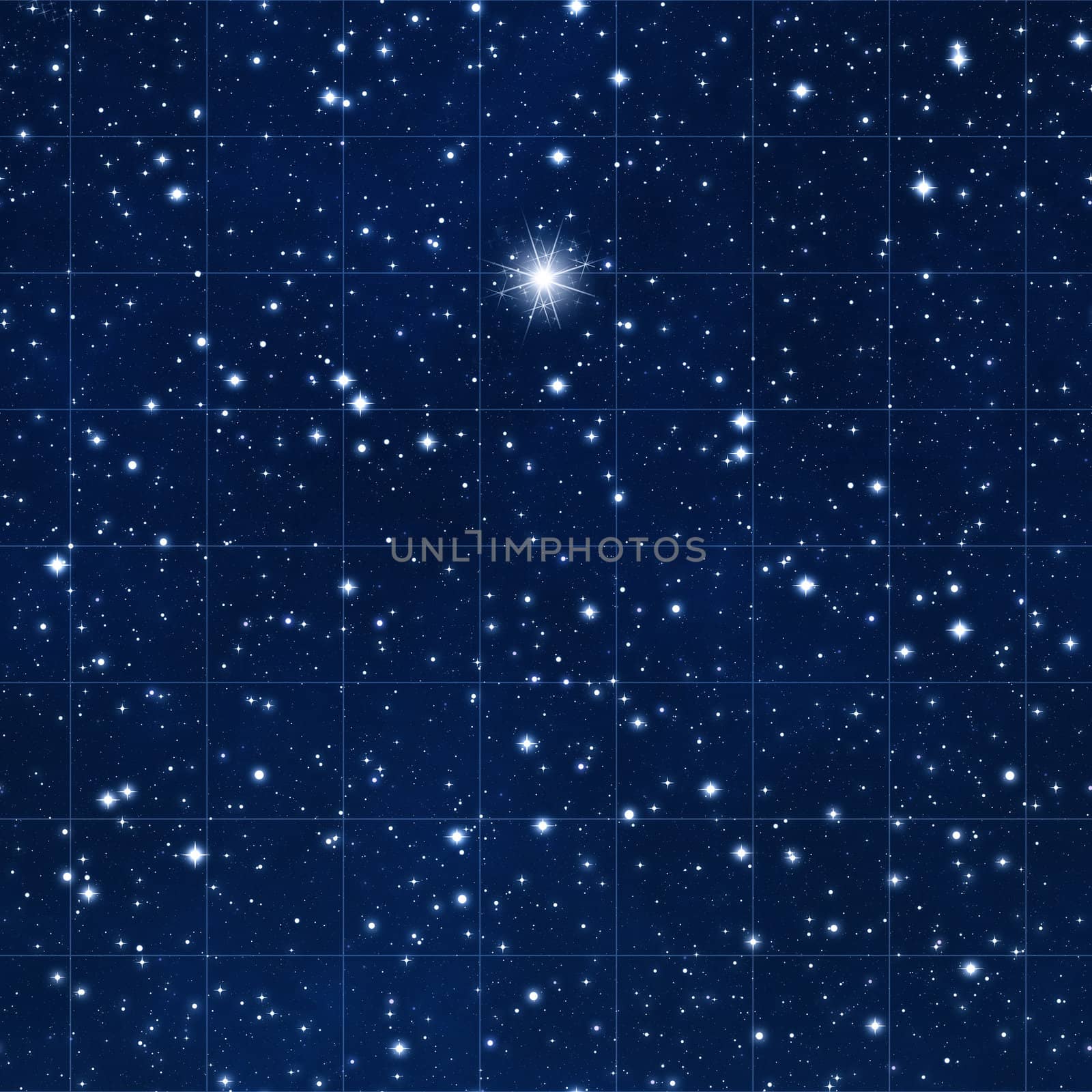 reach for the stars with space gridded starmap and bright destination star