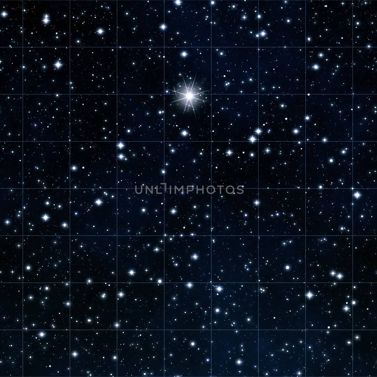 reach for the stars with space gridded starmap and bright destination star