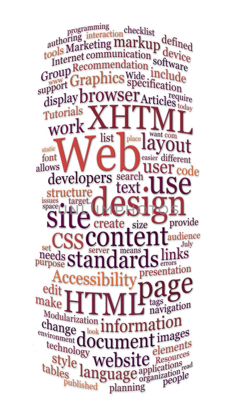 internet website design tag or word cloud