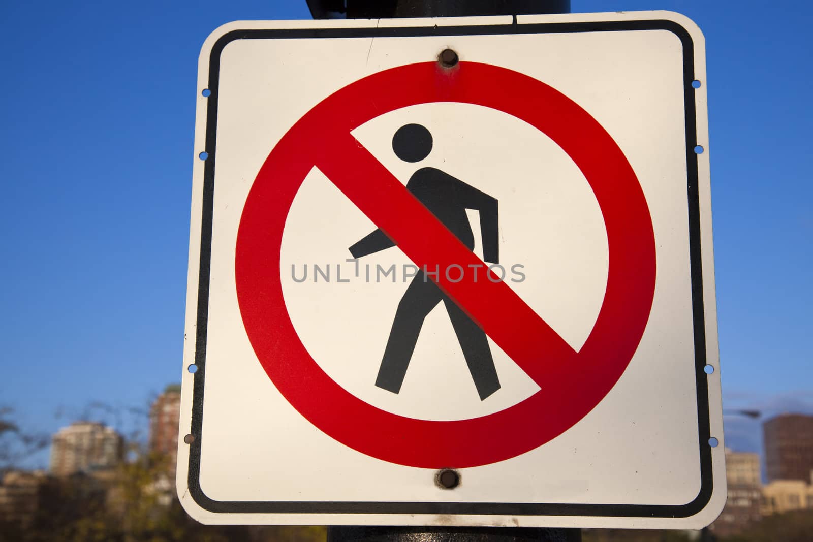 No pedestrian sign by benkrut