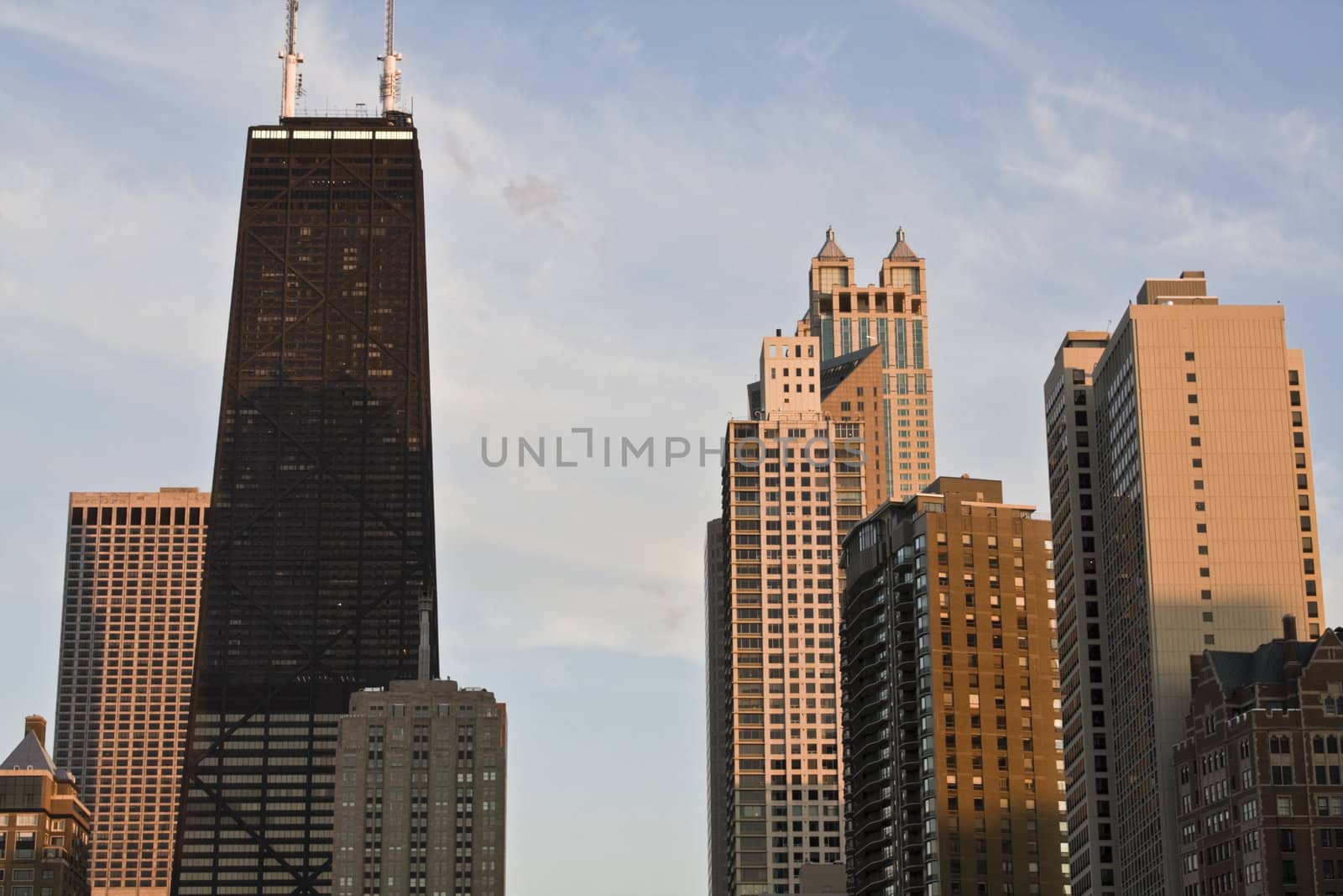 Skyscrapers in Chicago from the north side by benkrut