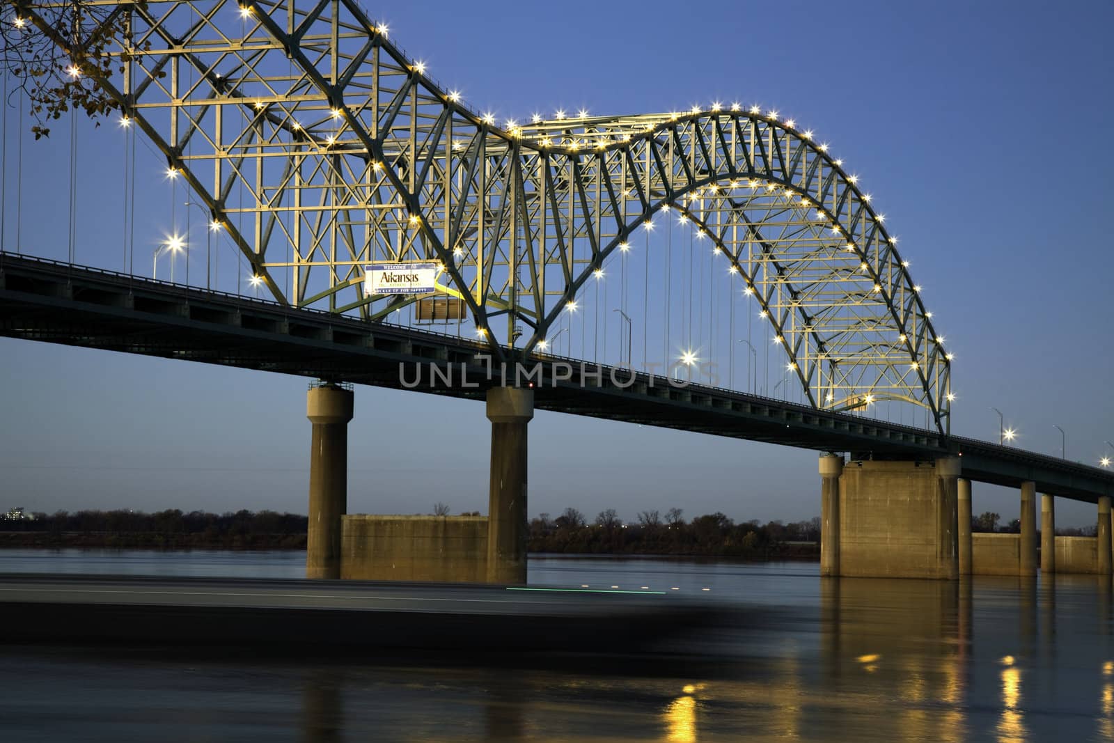 Barque under Hernando de Soto Bridge - Memphis, Tennessee.