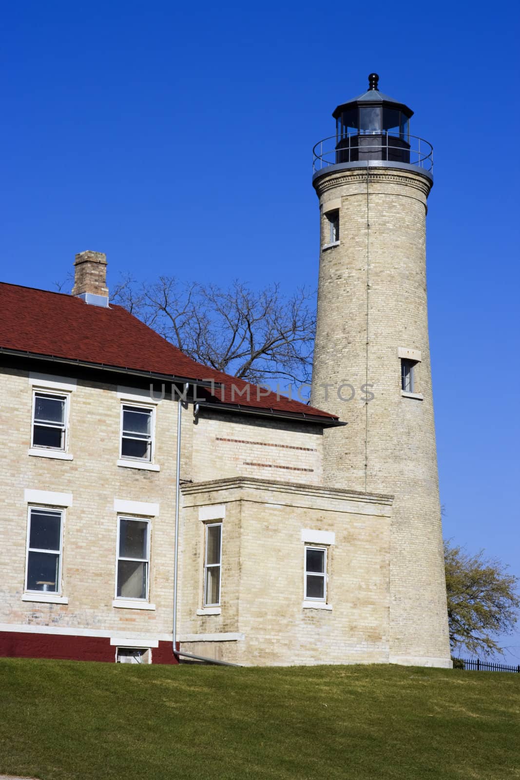 Lighthouse in Kenosha, Wisconsin, USA.