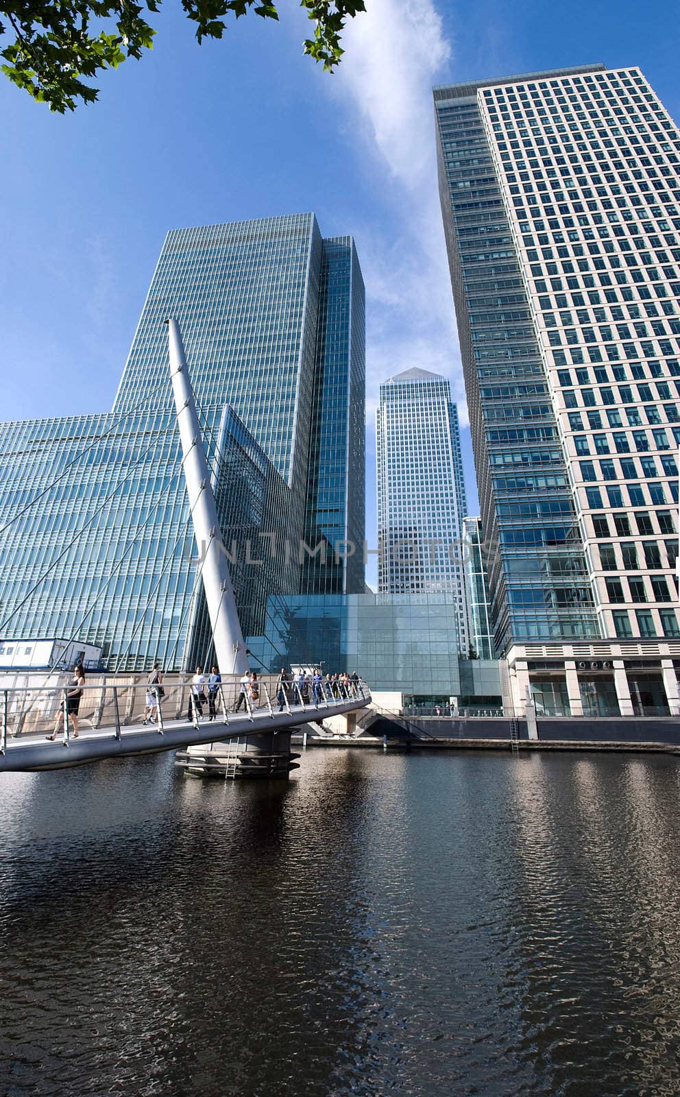 Canary Wharf famous skyscrapers of London's financial district