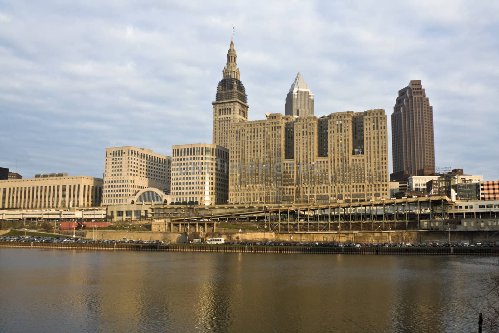 Downtown Cleveland - seen during late autumn.