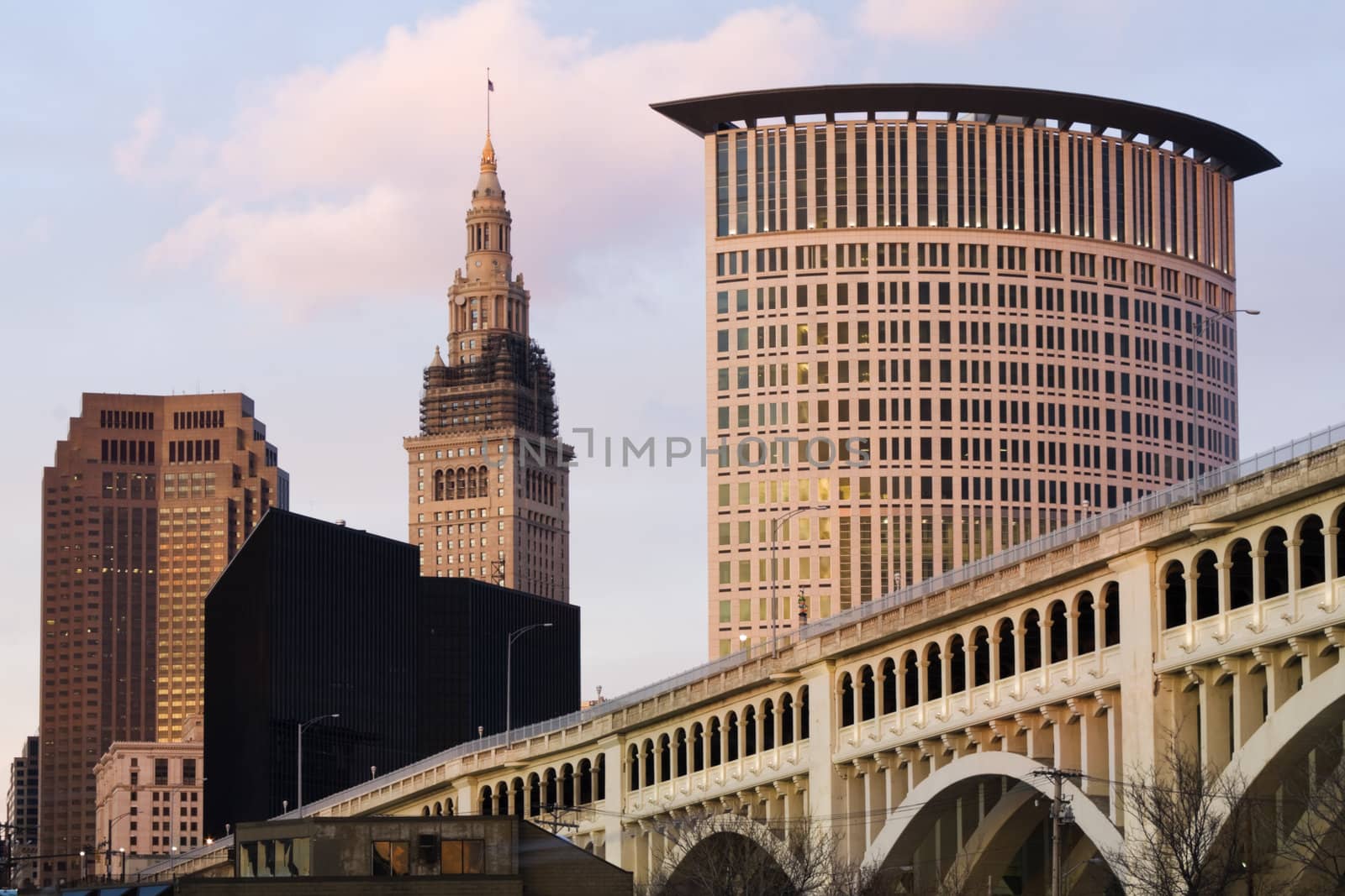 Downtown Cleveland - seen during late afternoon.