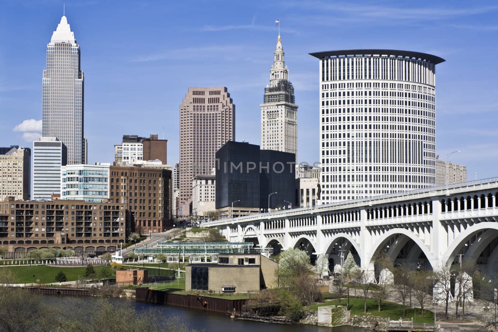 Downtown Cleveland - seen during late autumn.