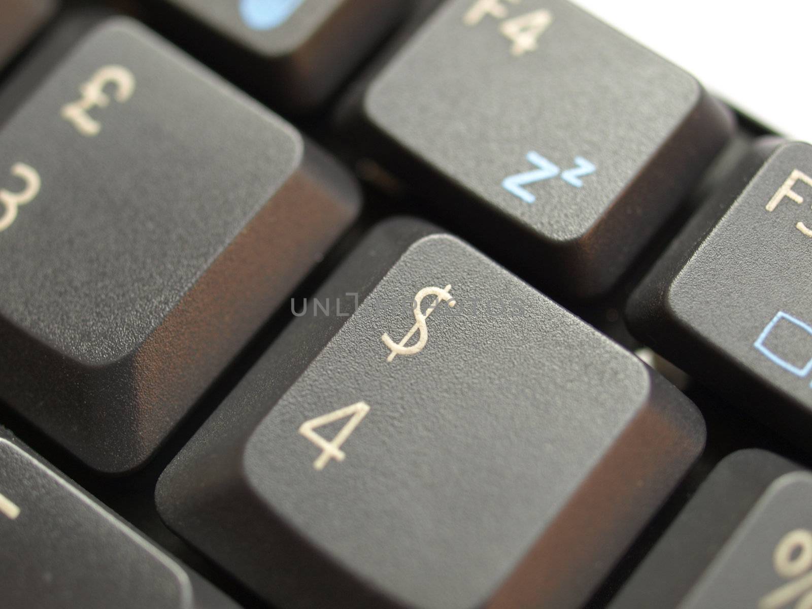 Detail of keys on a computer keyboard
