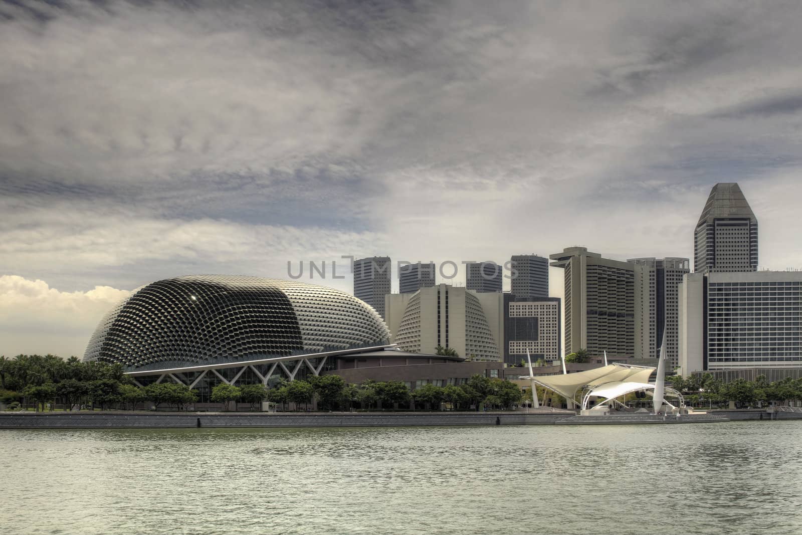 Marina Bay Esplanade Cityscape by Davidgn