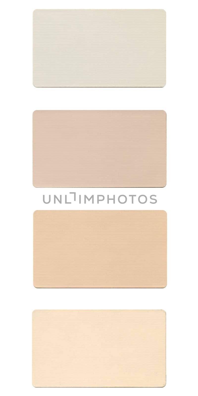 Colour fabric paint samples isolated over white