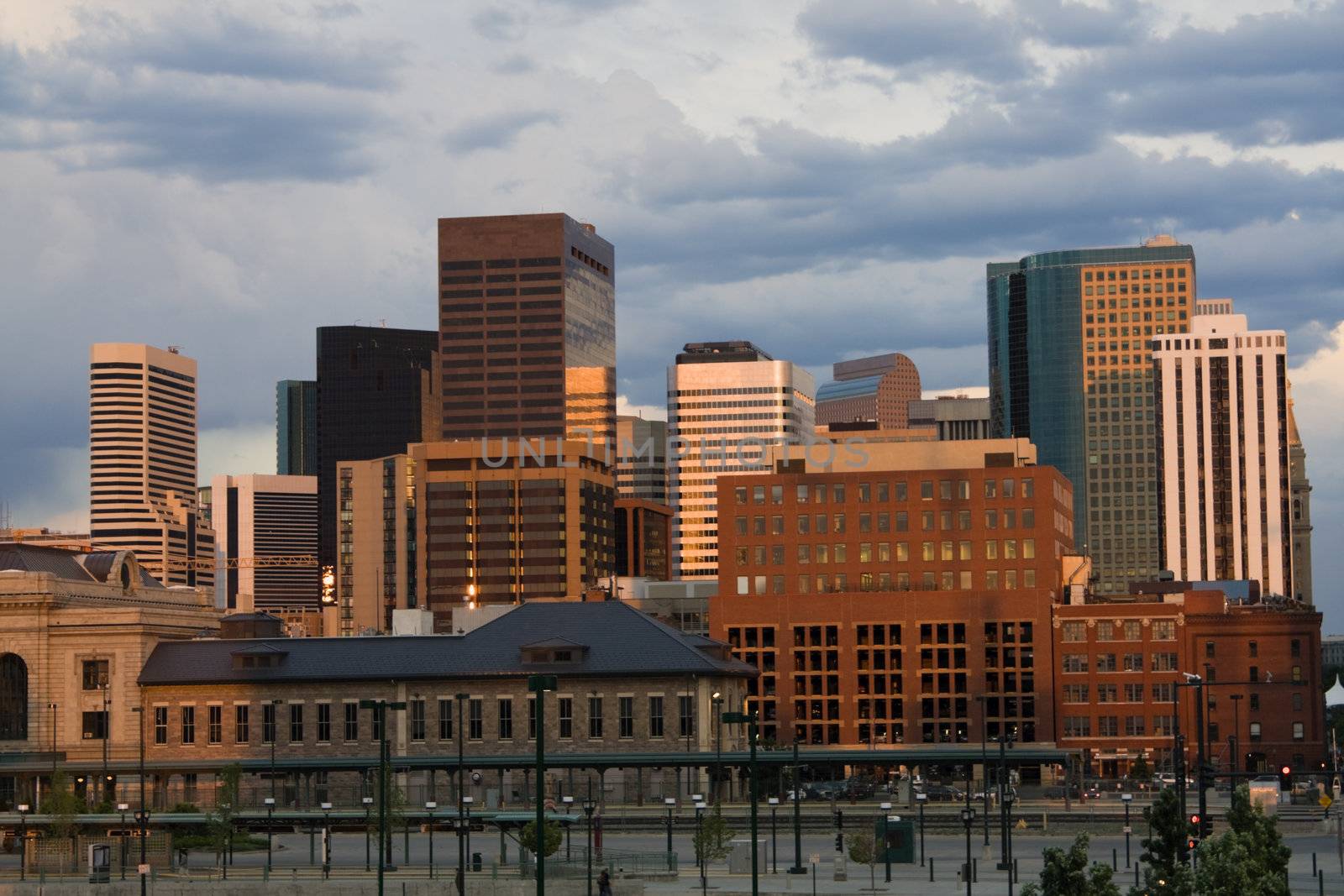 Downtown Denver, Colorado late afternoon.