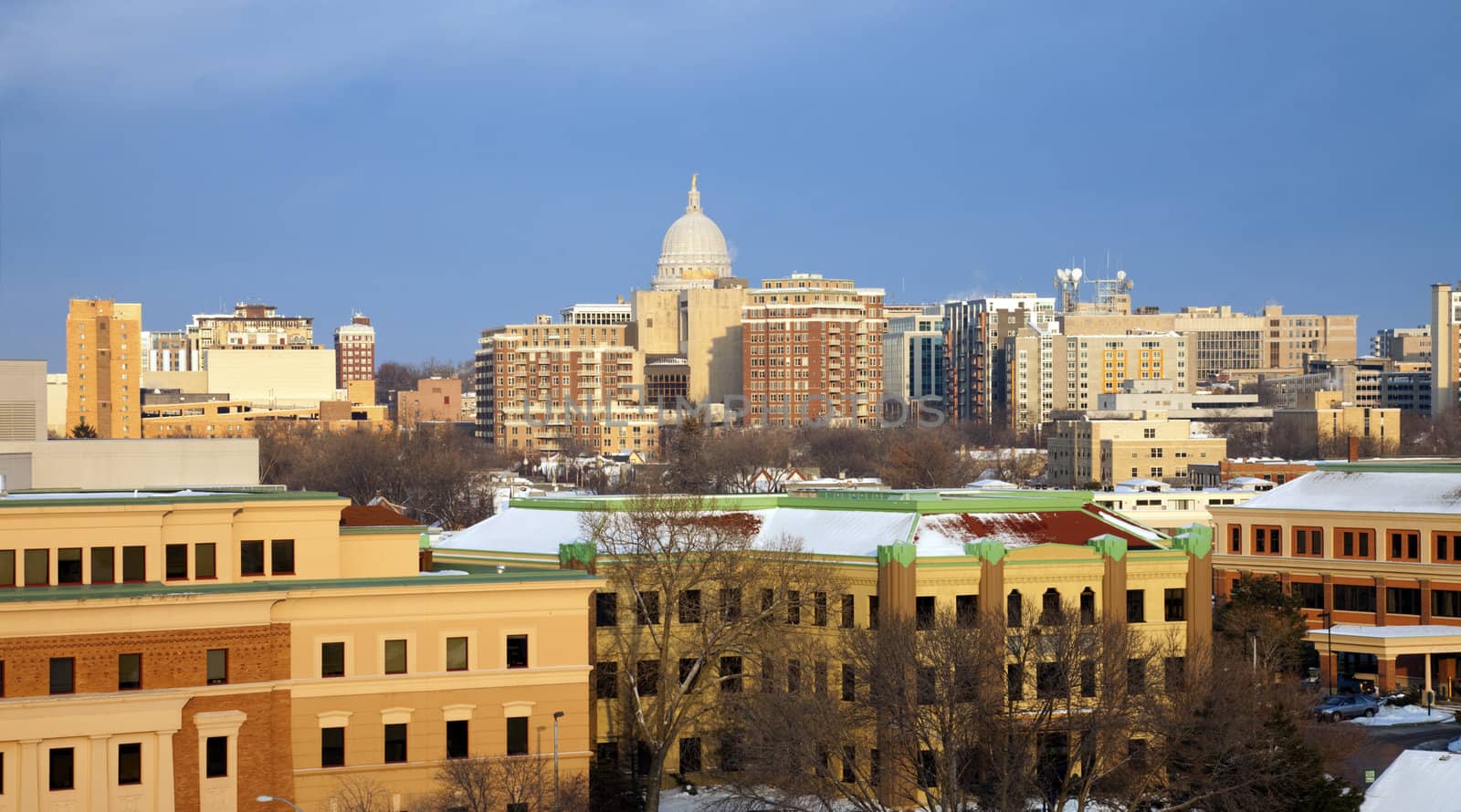 Winter in downtown Madison - seen from the University area.