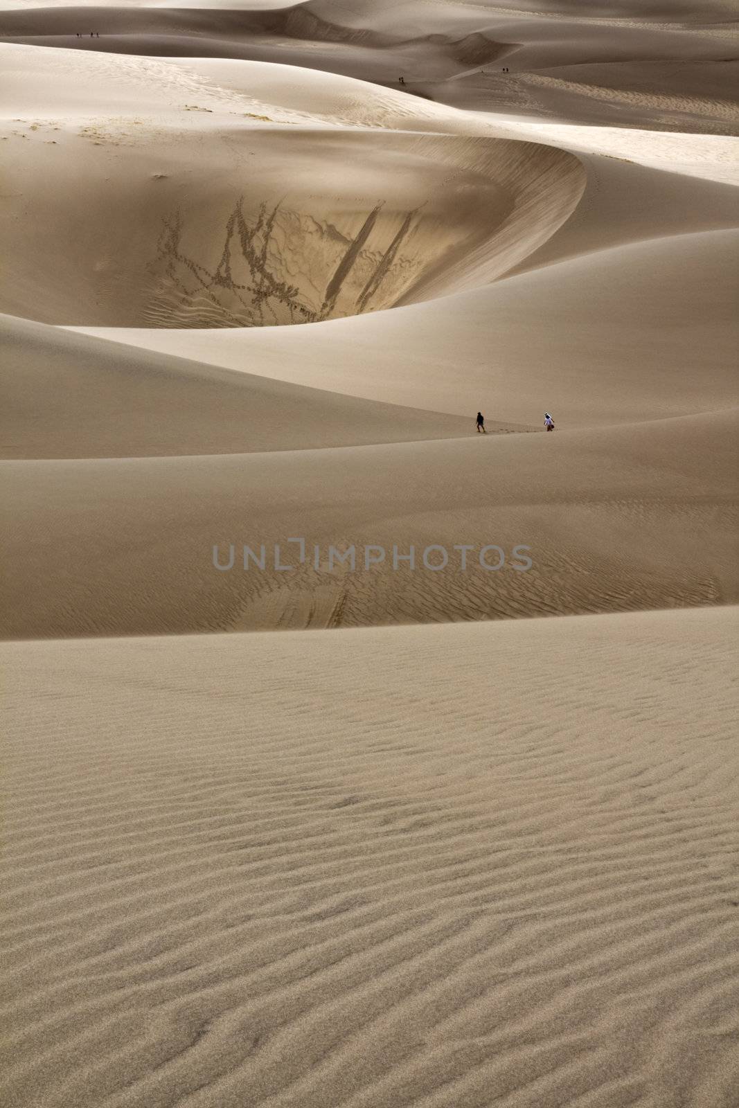Walking the dunes - Great Sand Dunes National Park, Colorado.