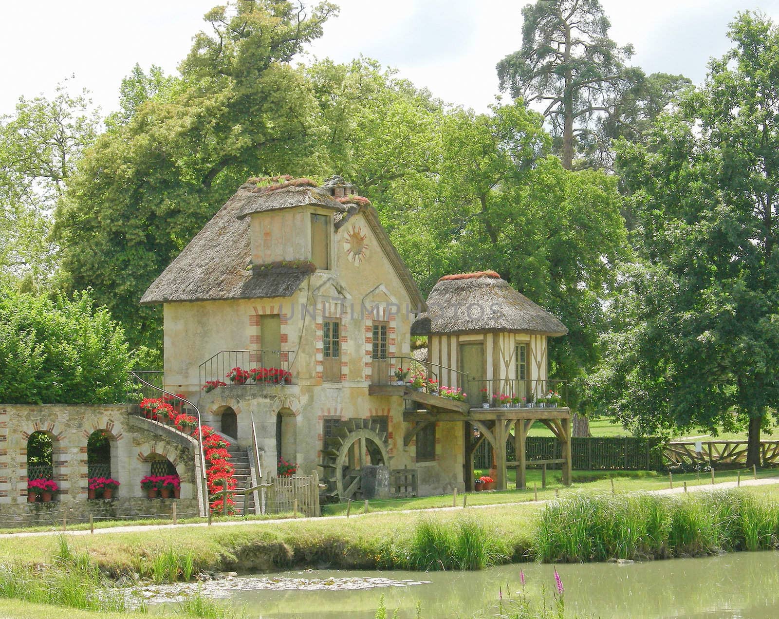 Old abandoned cottage in a public park in Paris, France