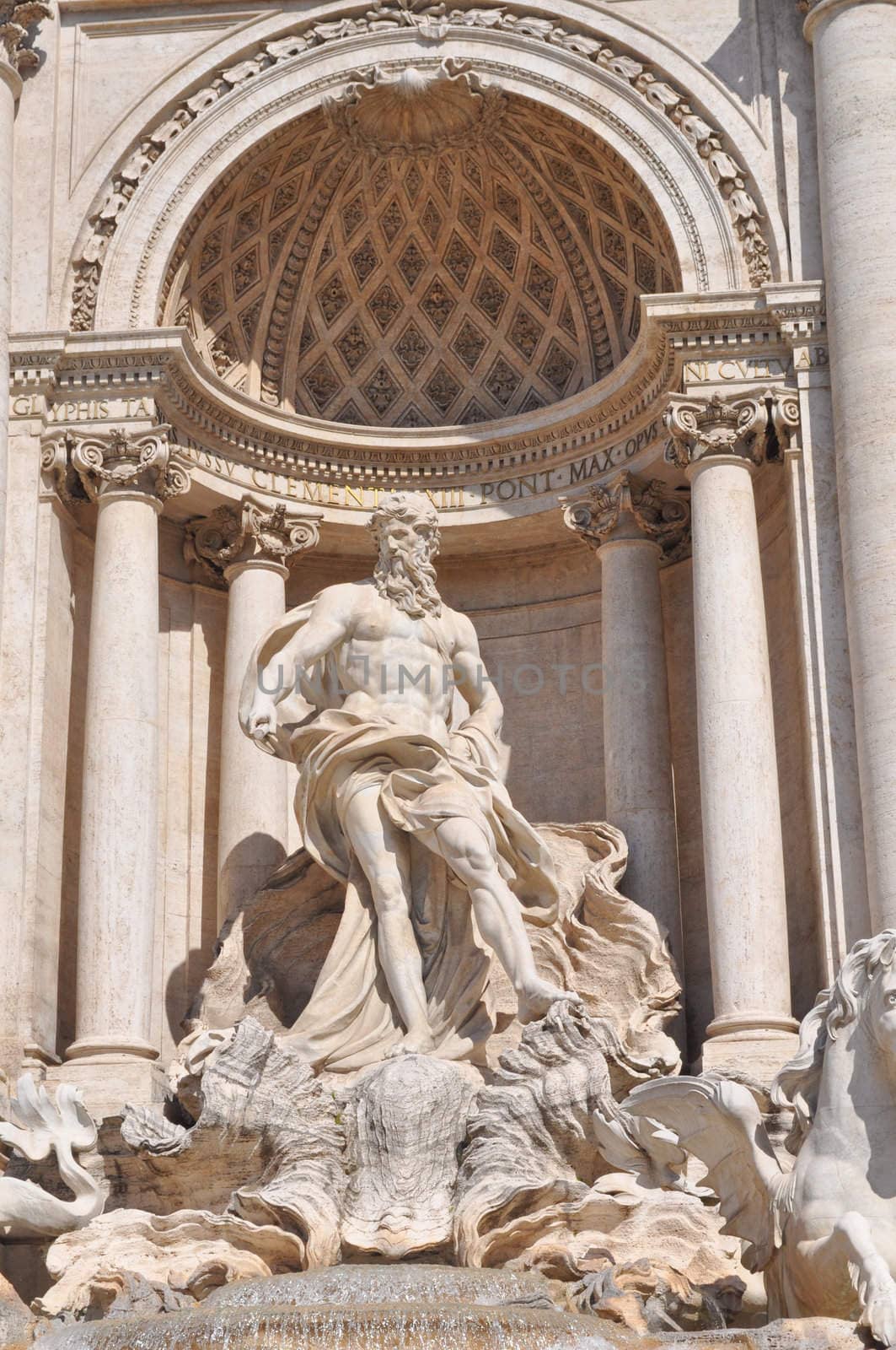 Baroque Trevi Fountain (Fontana di Trevi) in Rome, Italy