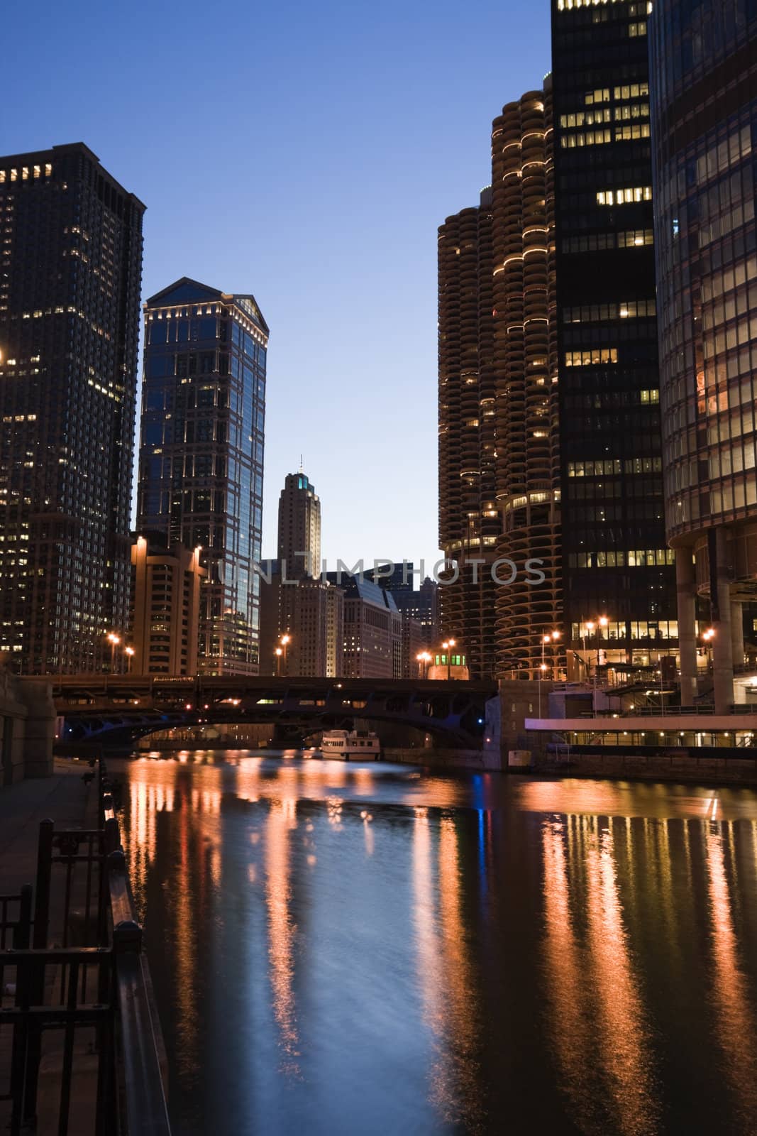 Chicago, Illinois from the river.