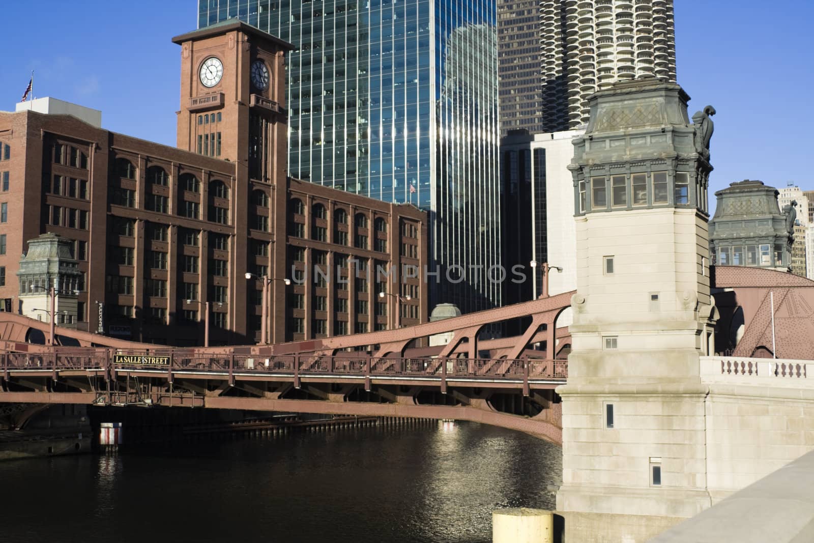 Lasalle Bridge in downtown Chicago.