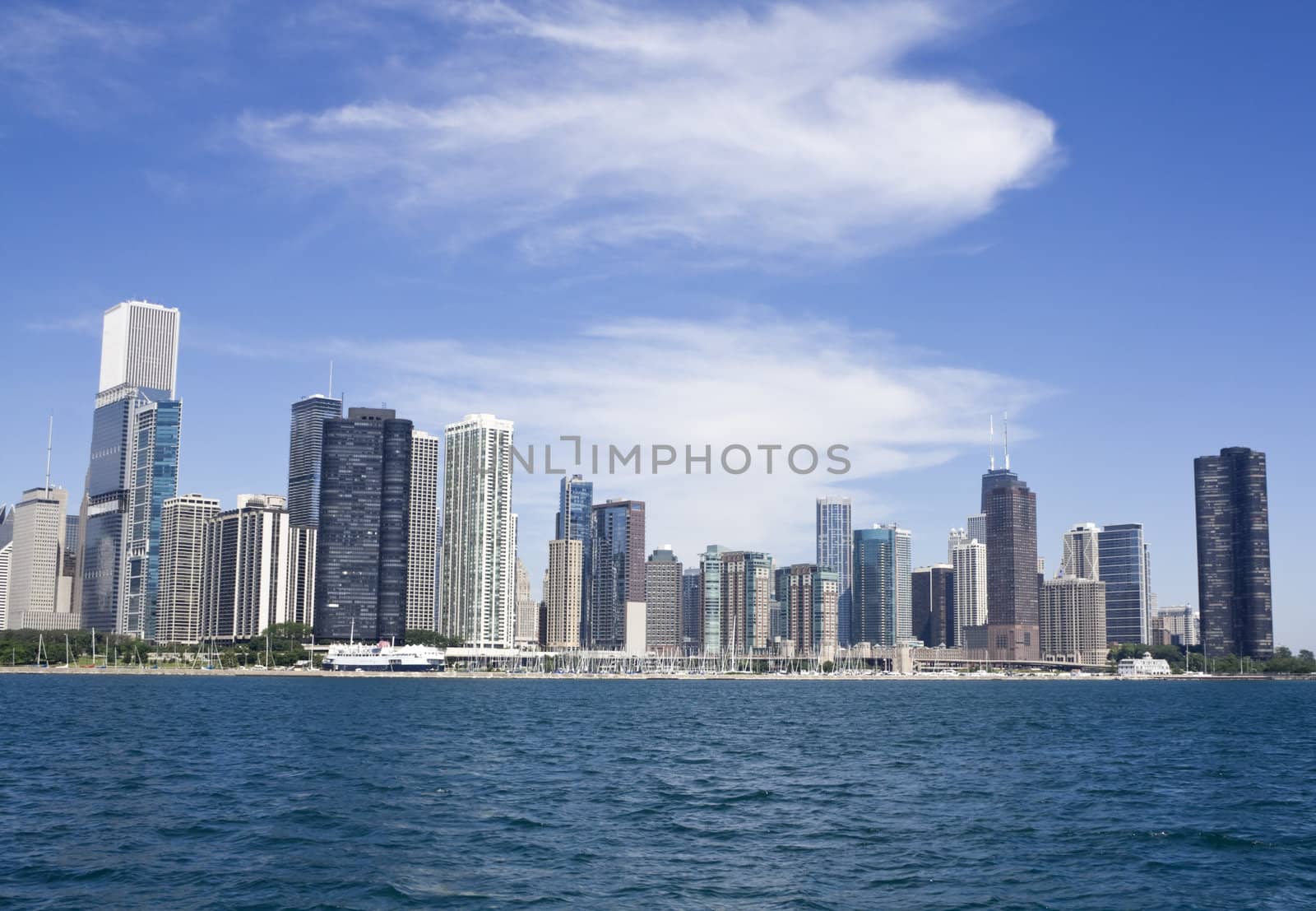 Downtown Chicago seen from the lake by benkrut