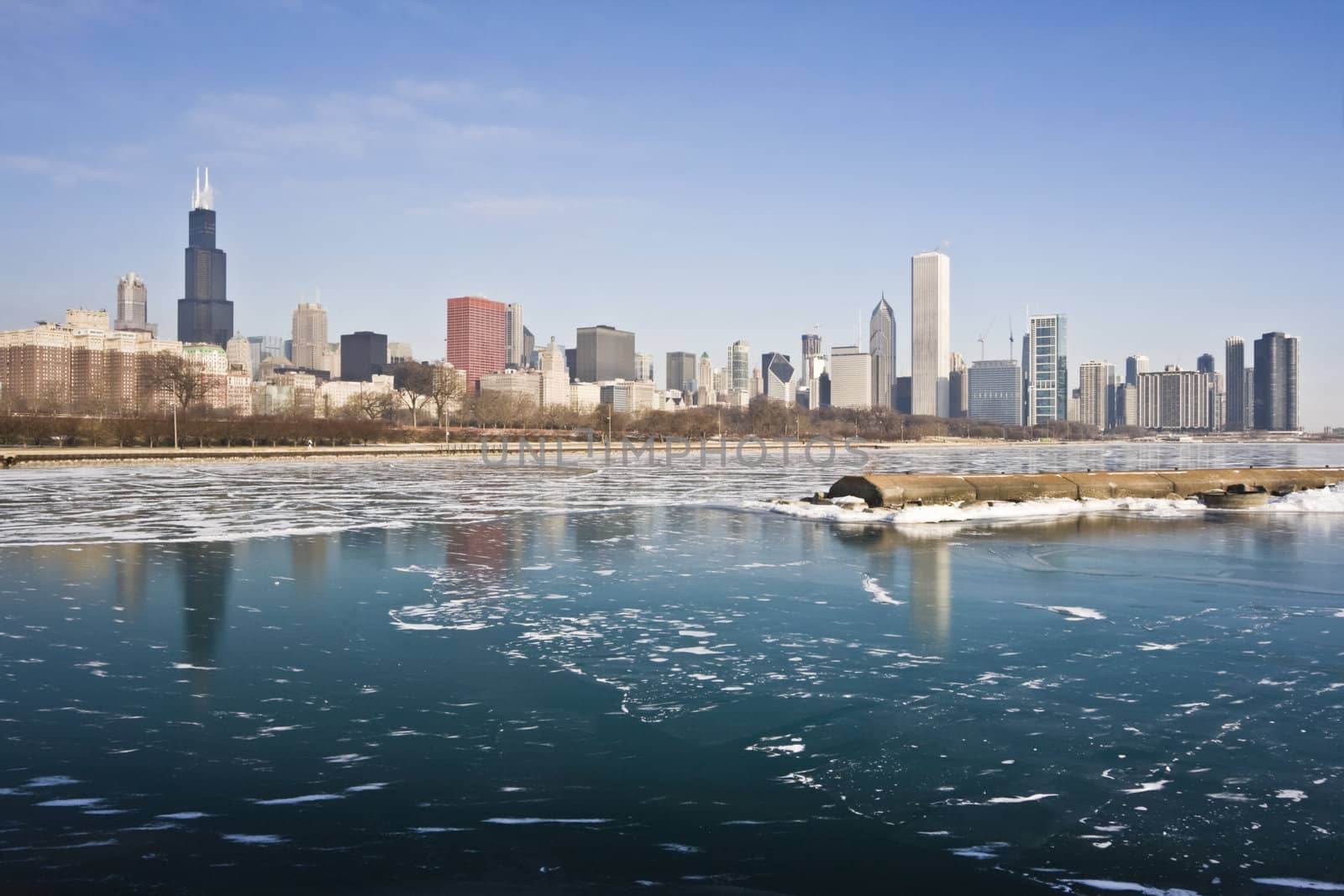 Winter in Downtown Chicago, IL.