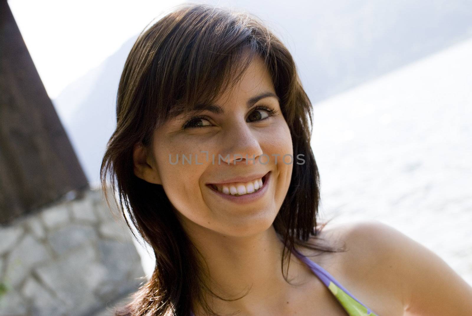 Beautiful girl smiling by fahrner