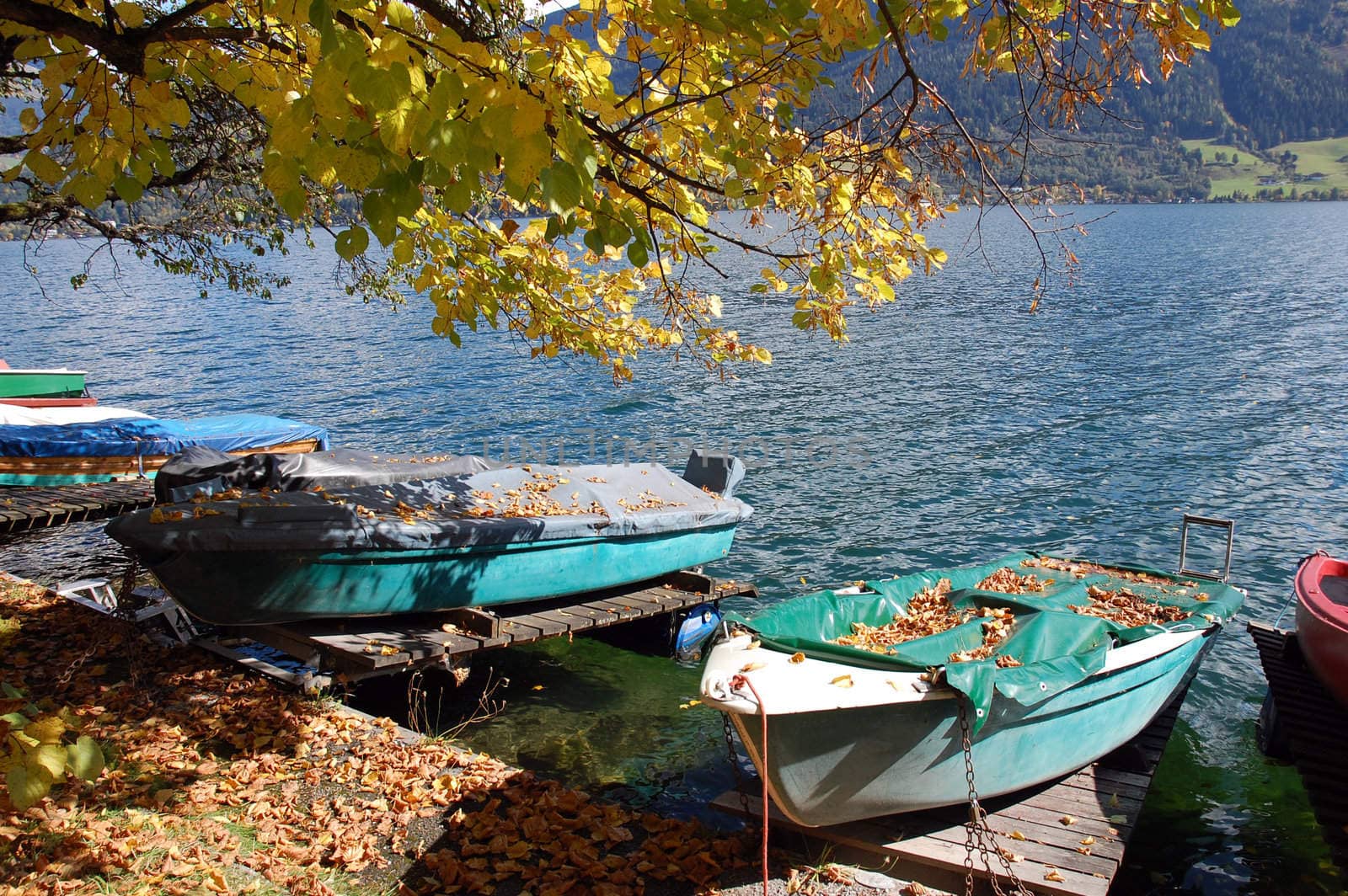Boats in autumn by fahrner