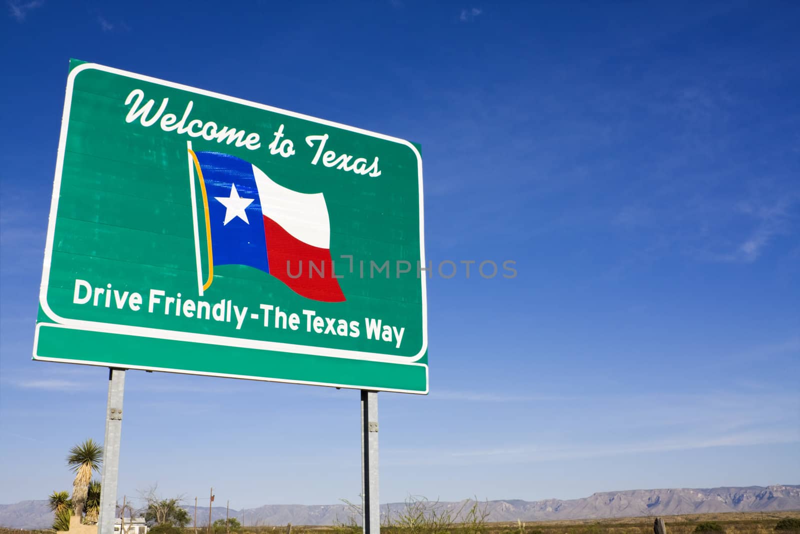 Welcome to Texas road sign.