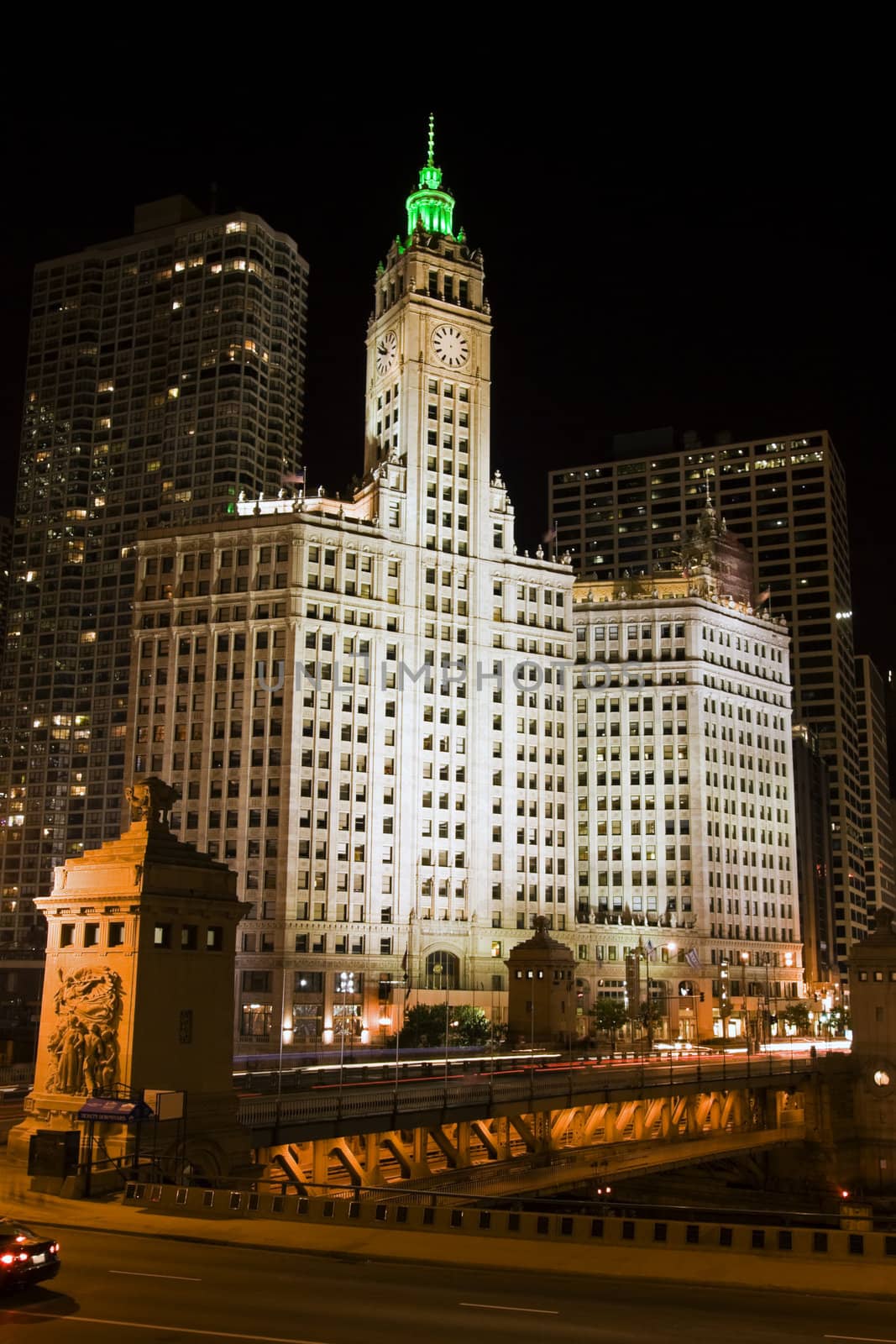 Black Night in downtown Chicago