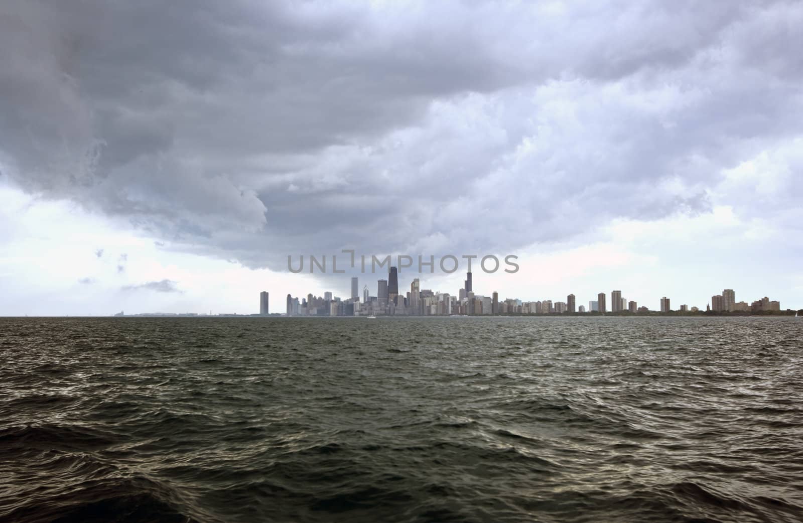 Crazy clouds over Chicago - taken from Lake Michigan.