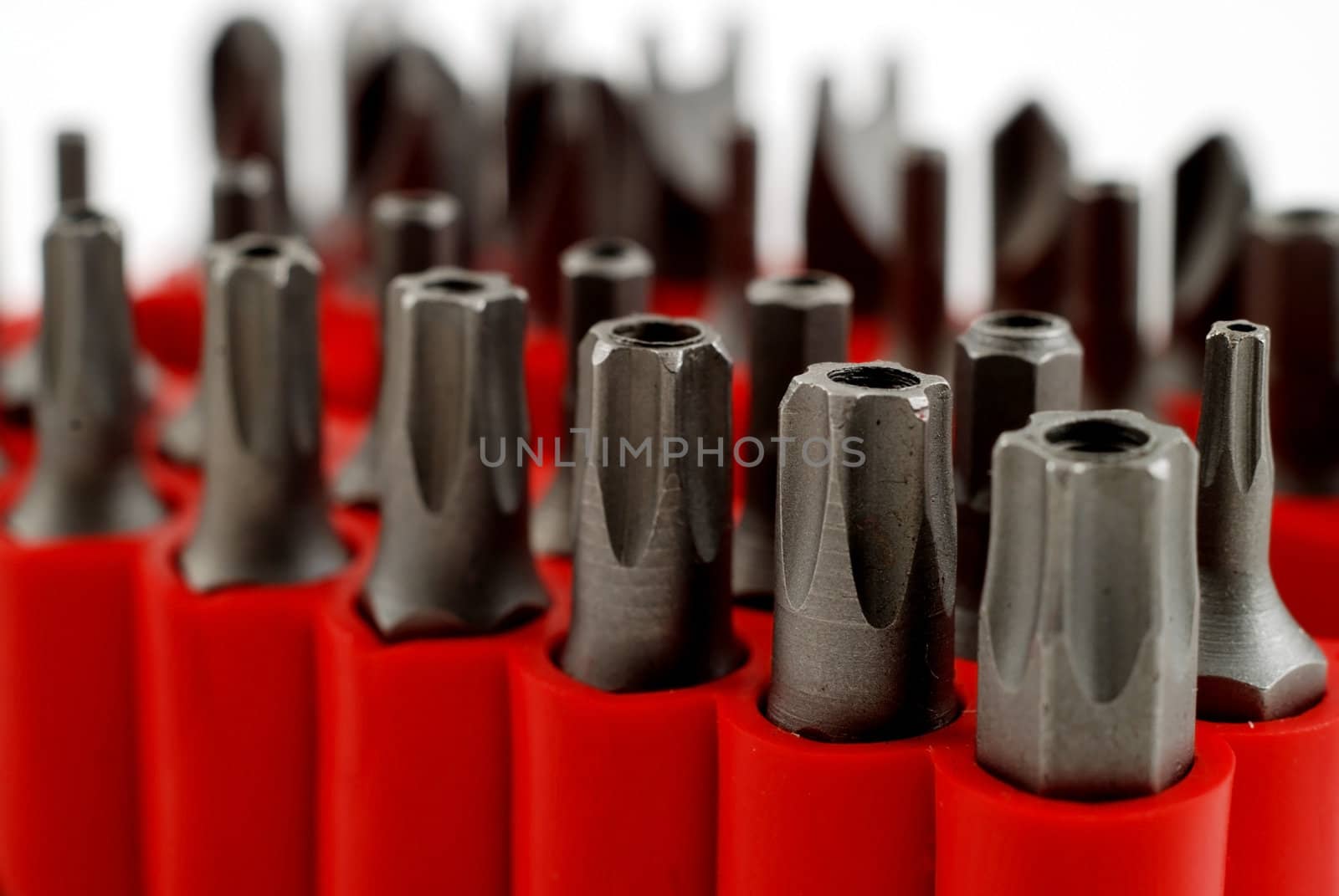 stock pictures of interchangable screw tips in screwdrivers