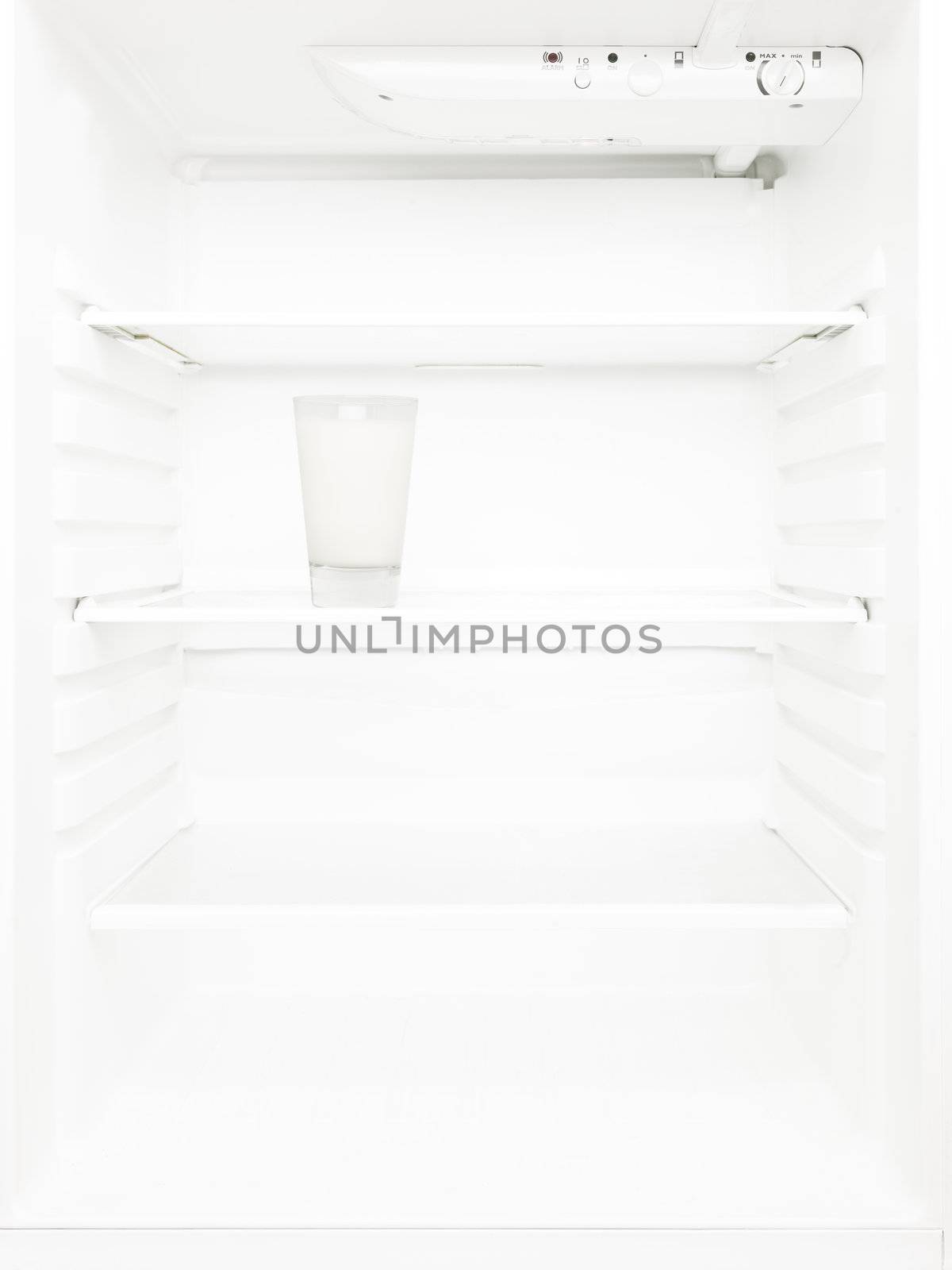 One Glass of Milk in the fridge