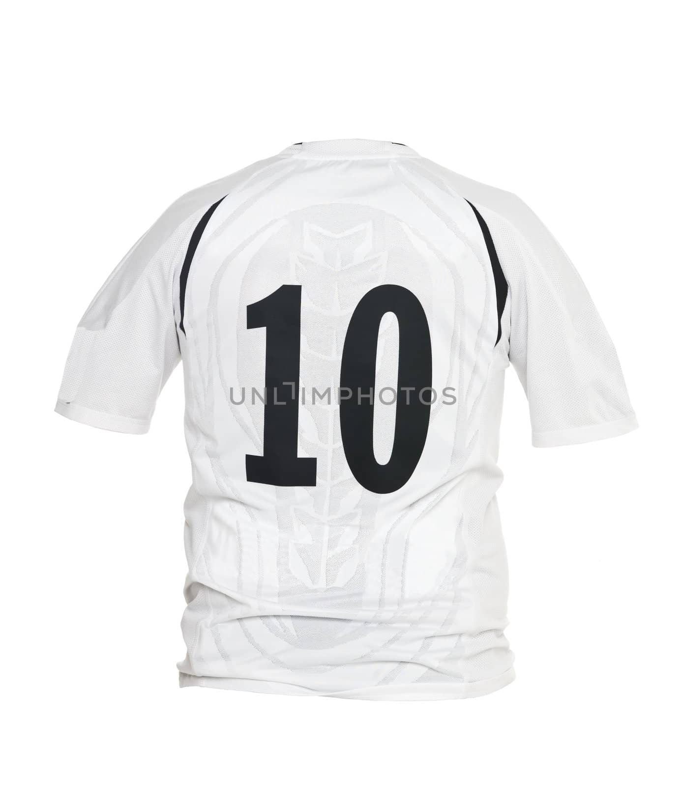 Football shirt with number 10 isolated on white background