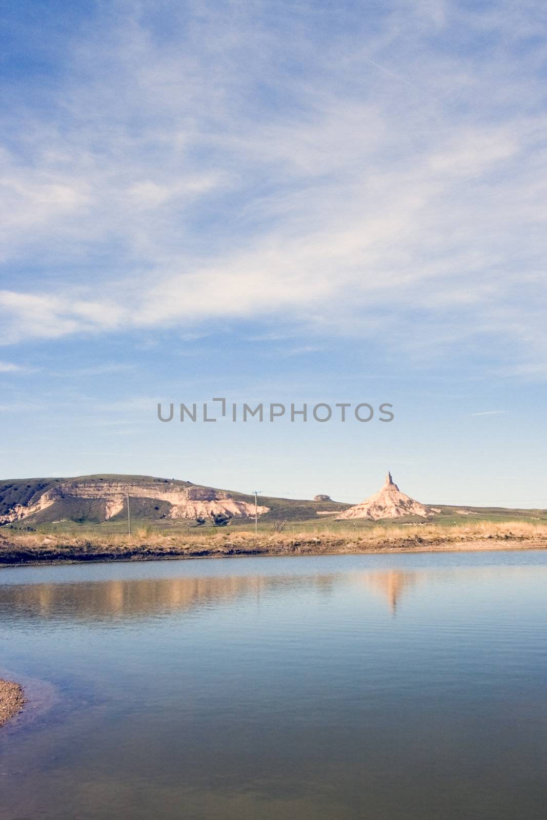 Chimney Rock - landmark of Nebraska