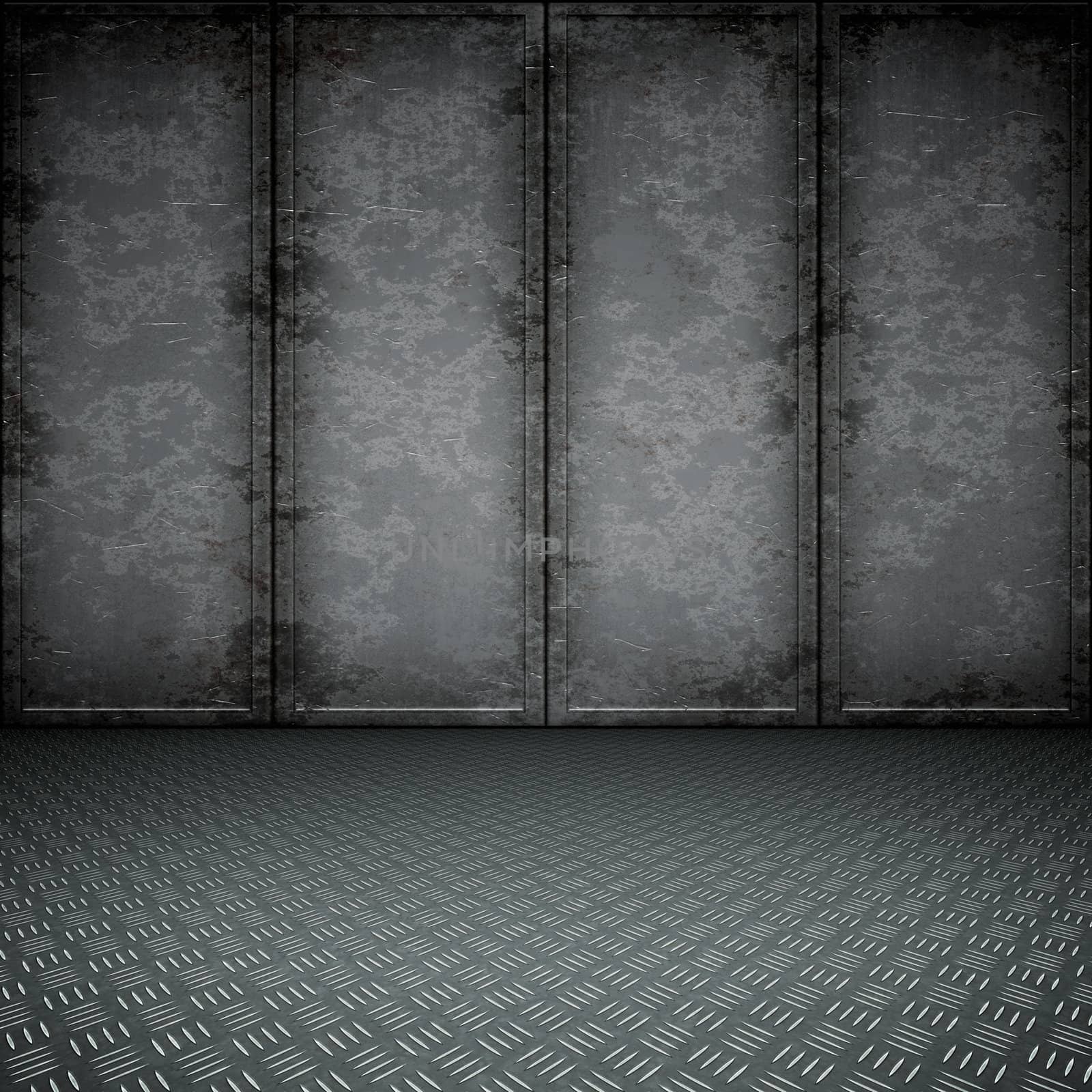 An image of a dark steel floor for your content