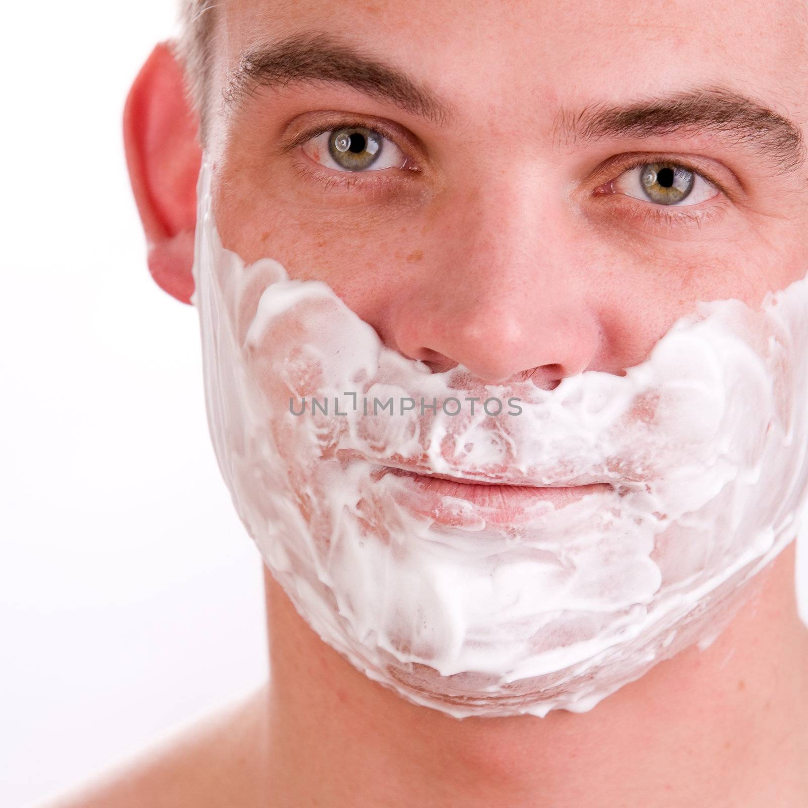Shaving young man by DNFStyle