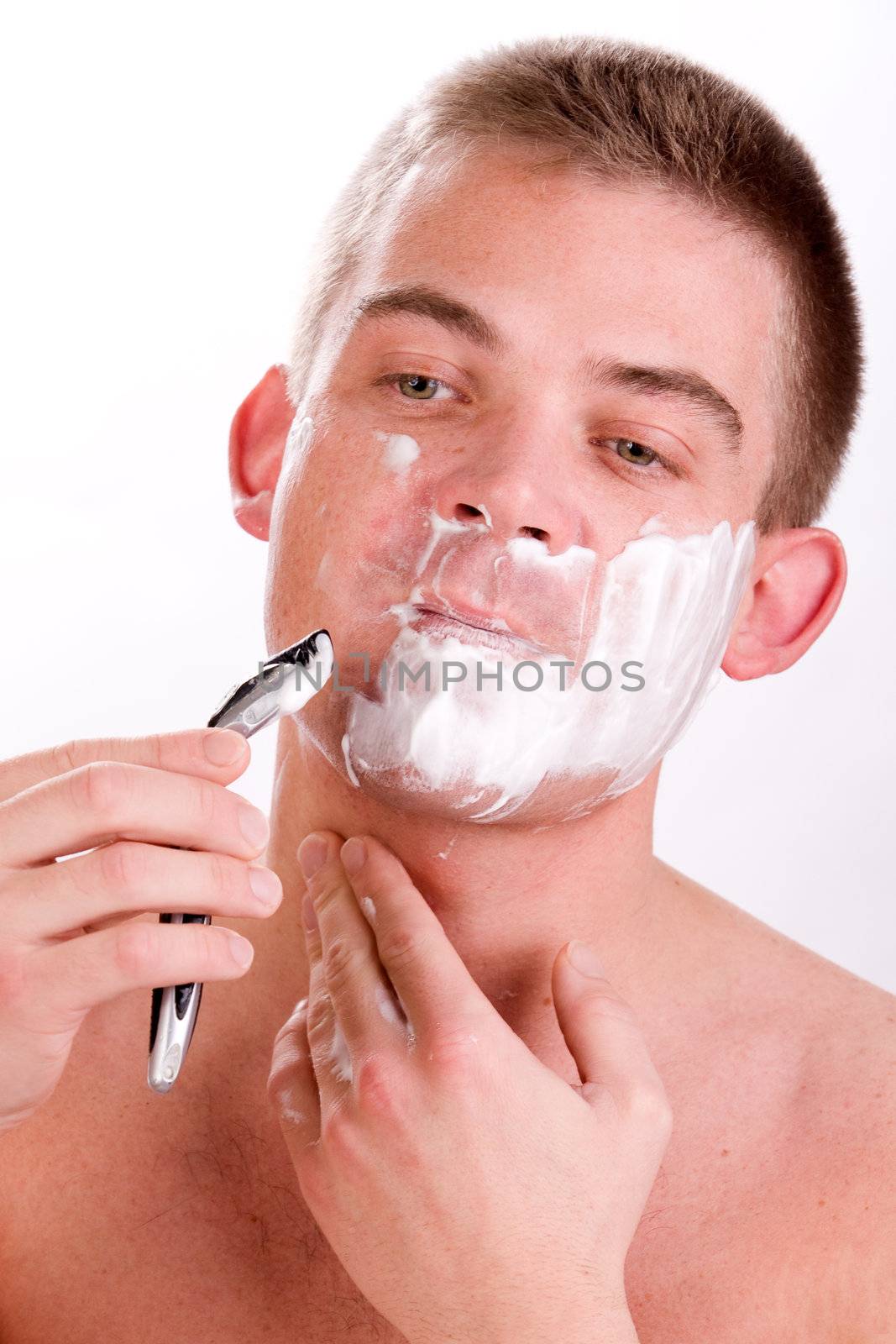 Shaving man by DNFStyle