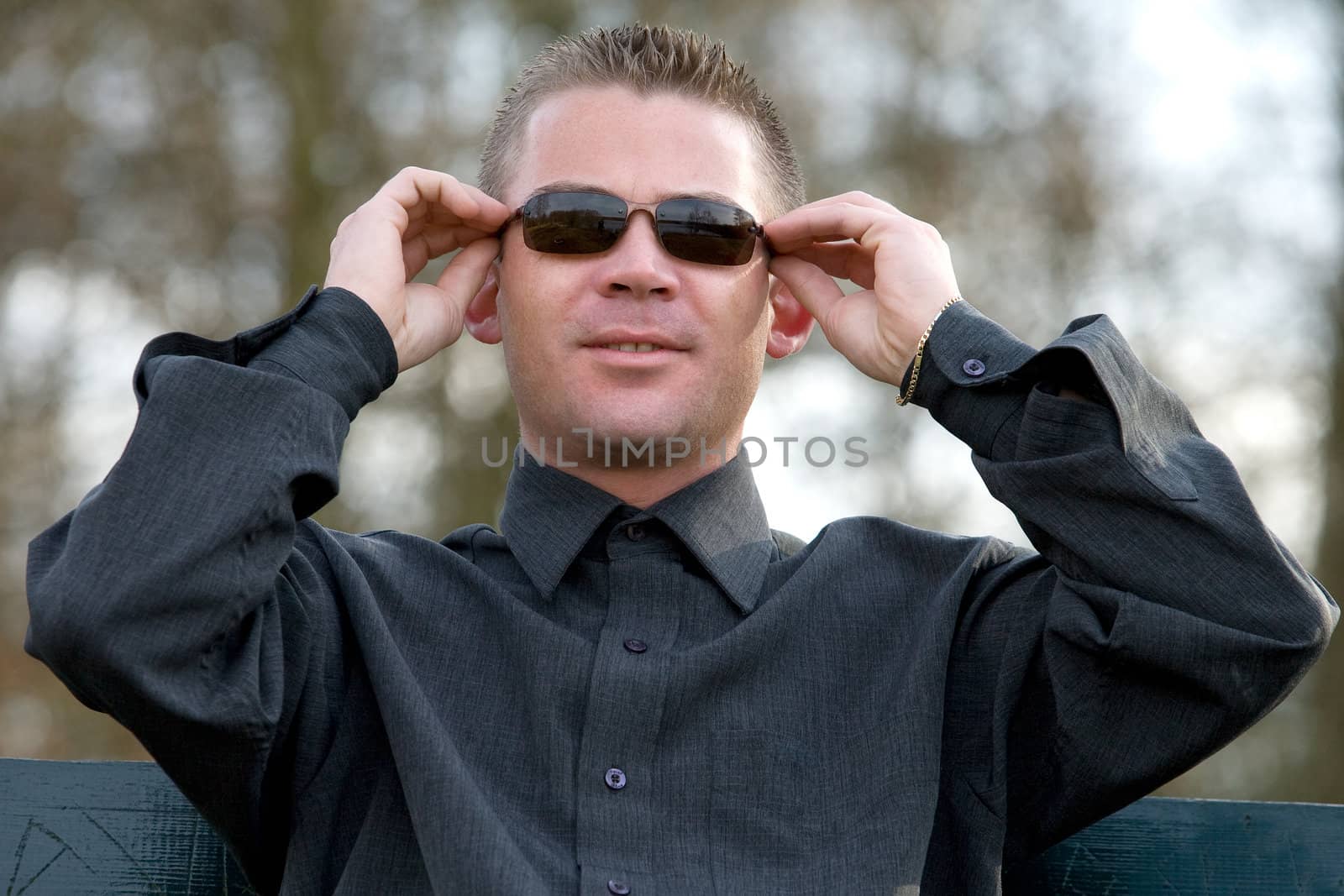 Young man with sunglasses by DNFStyle