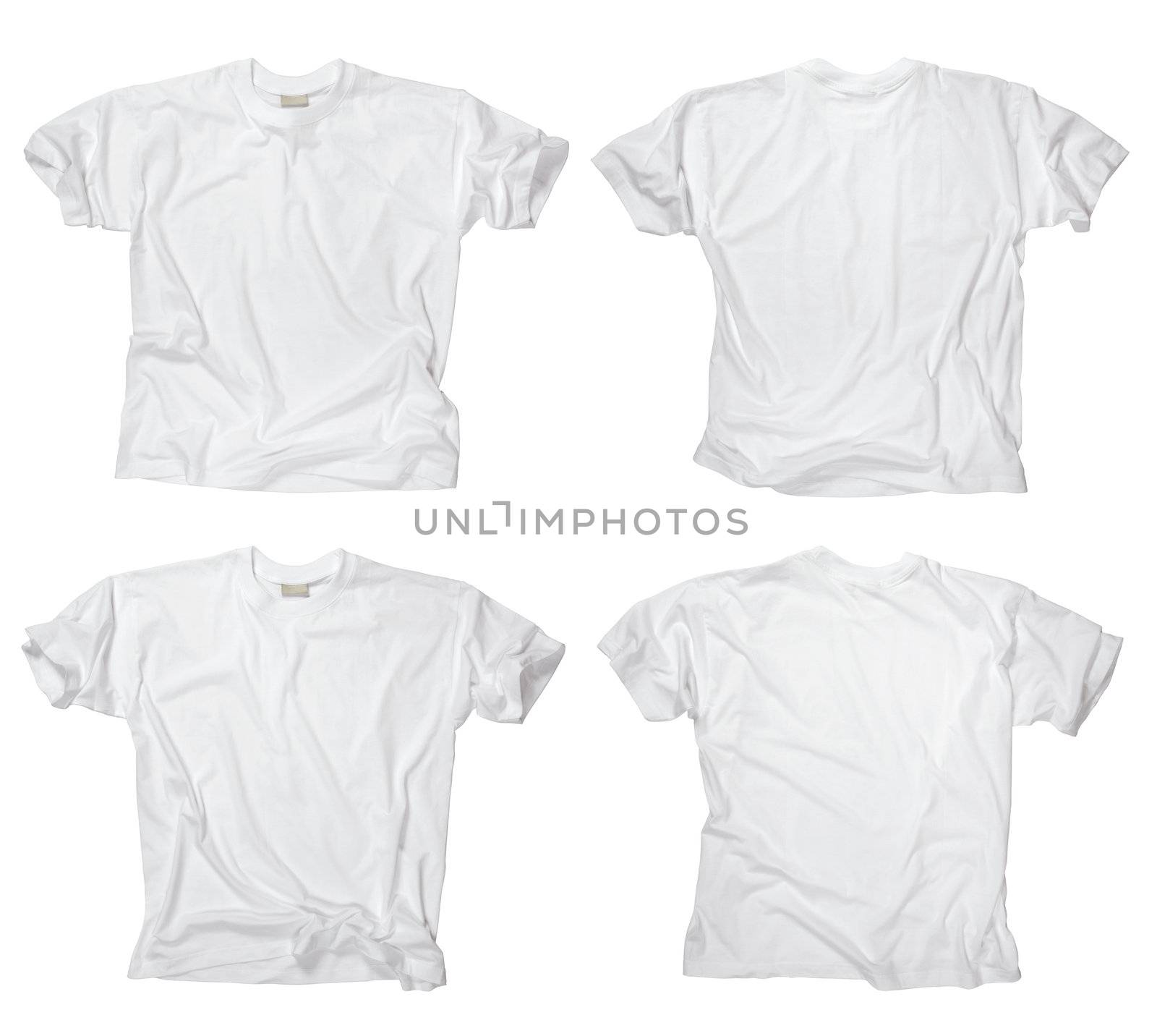 Blank white t-shirts front and back by sumners